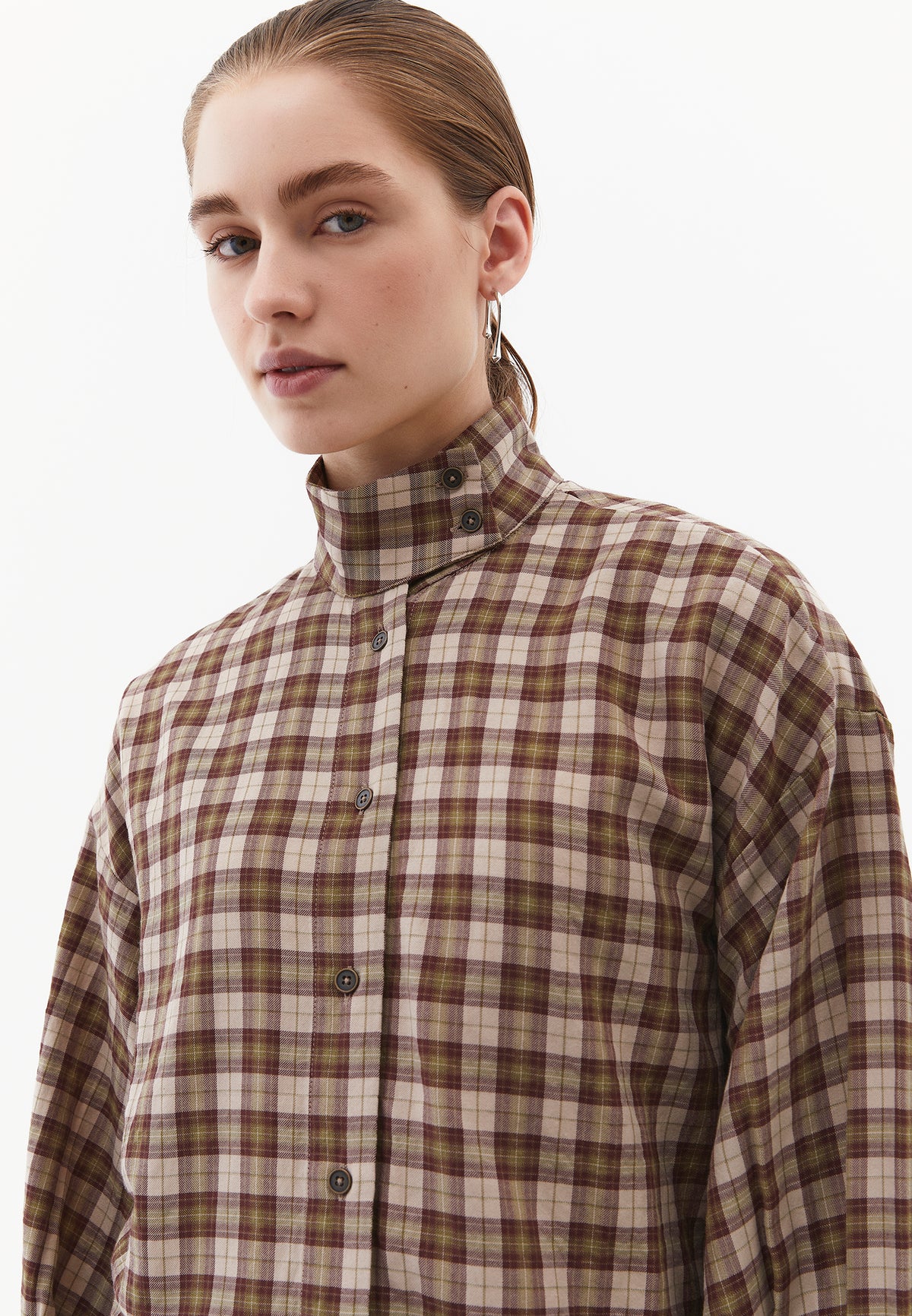 Checked Long Sleeve Shirt - Mix Color