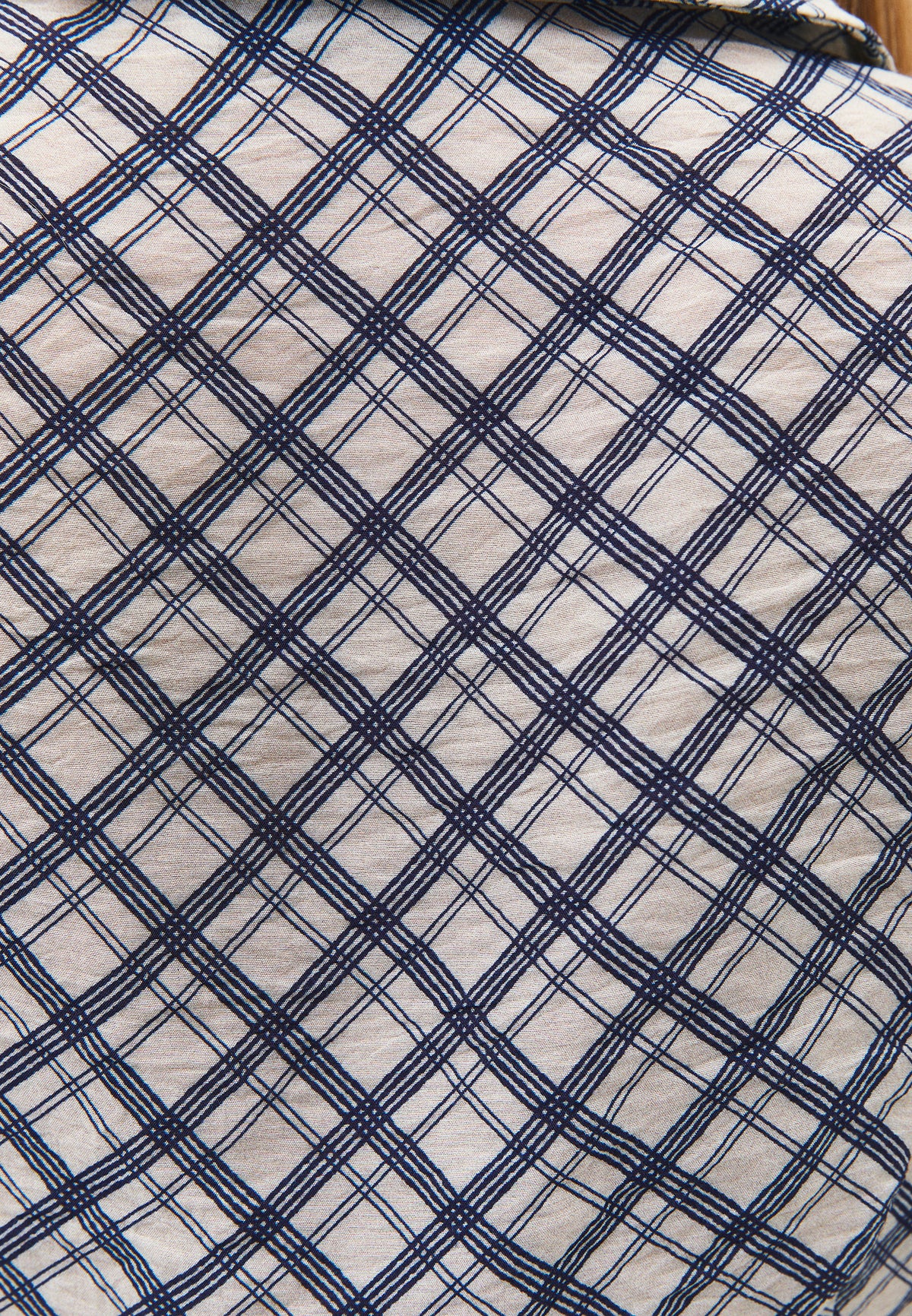 Plaid Shirt Collar Woven Short Sleeve Shirt - PLAID COMB
