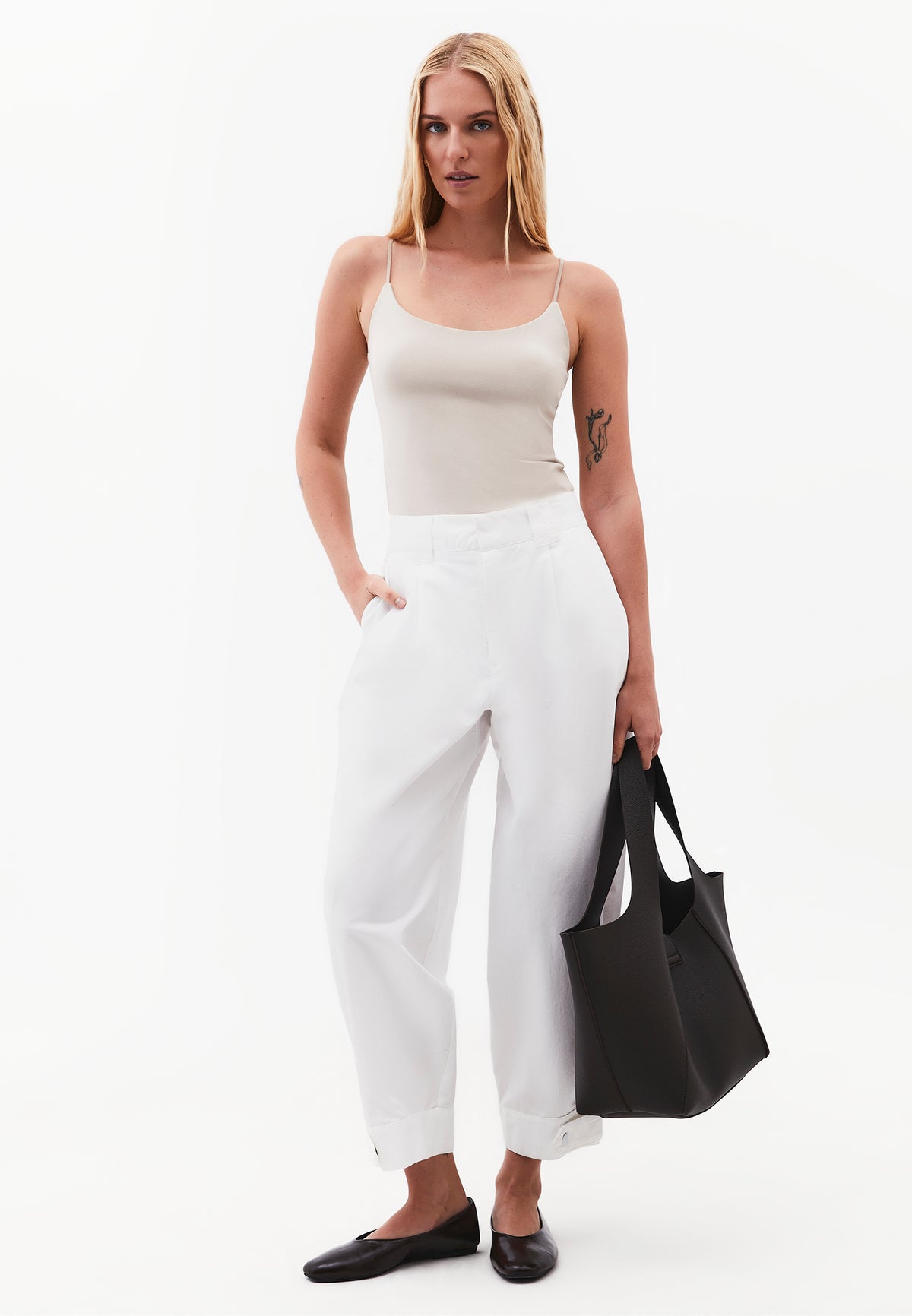 Bodycon Tank Top U Neck - PLAZA TAUPE
