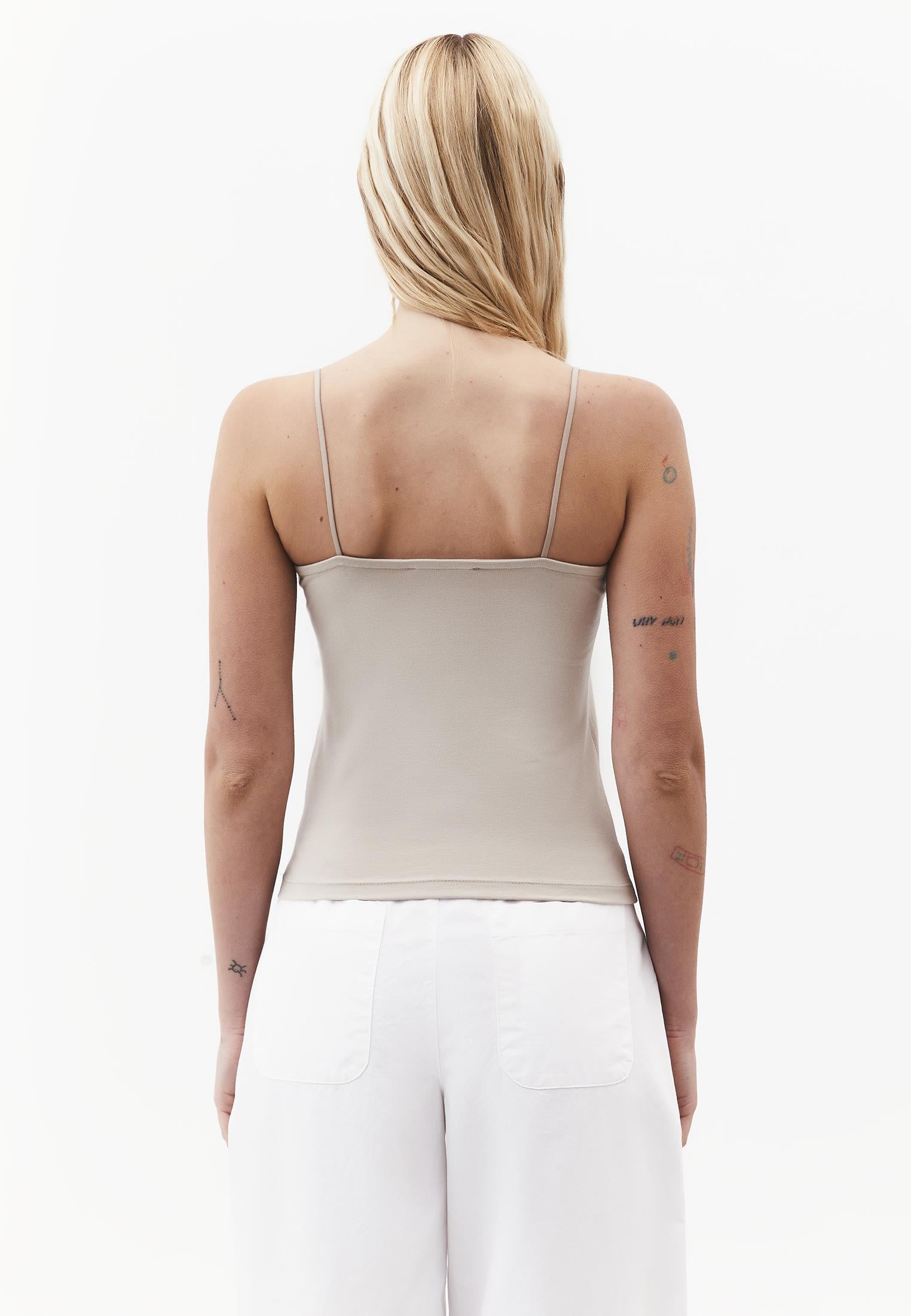 Bodycon Tank Top U Neck - PLAZA TAUPE