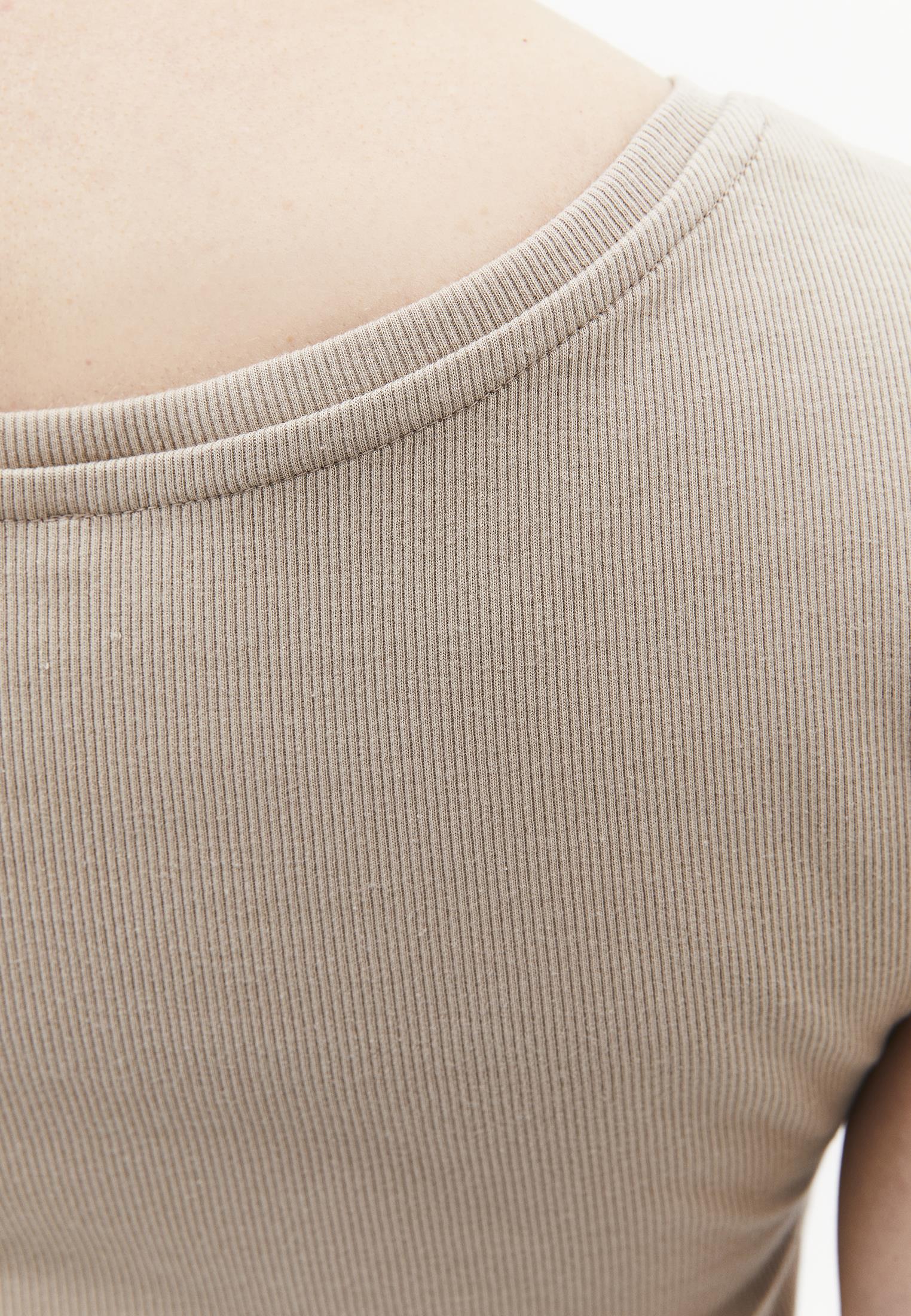 Boat Neck Sleeveless T-Shirt - PLAZA TAUPE