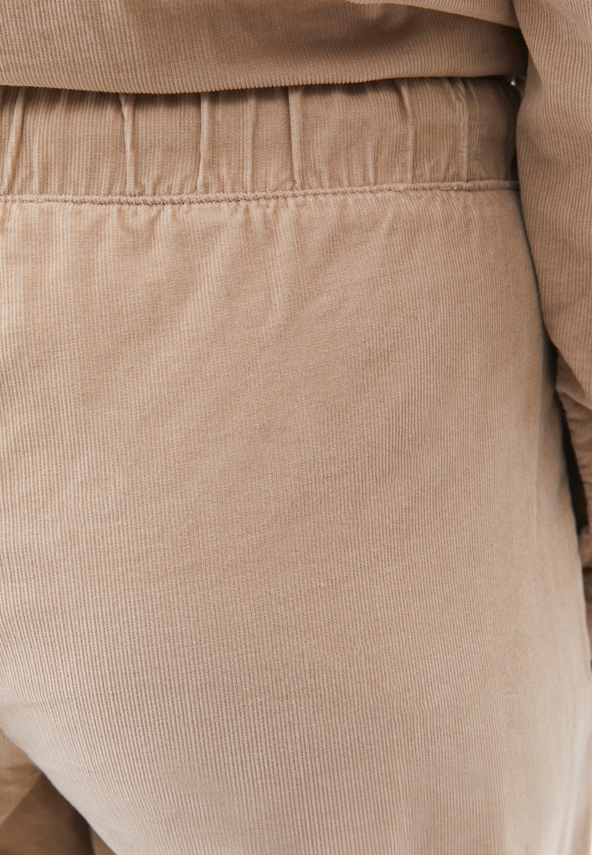 Balloon Form Cropped High Waist Pants - Beige