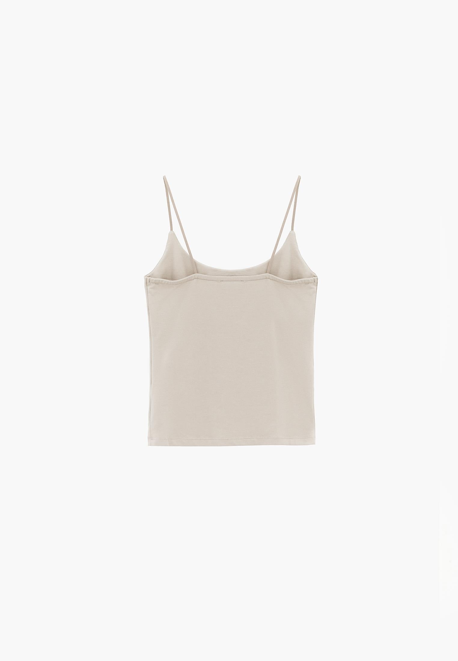 Bodycon Tank Top U Neck - PLAZA TAUPE