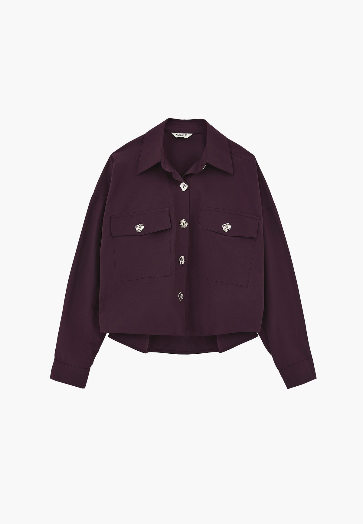 Oversize Button Detailed Shirt - PLUM PERFECT