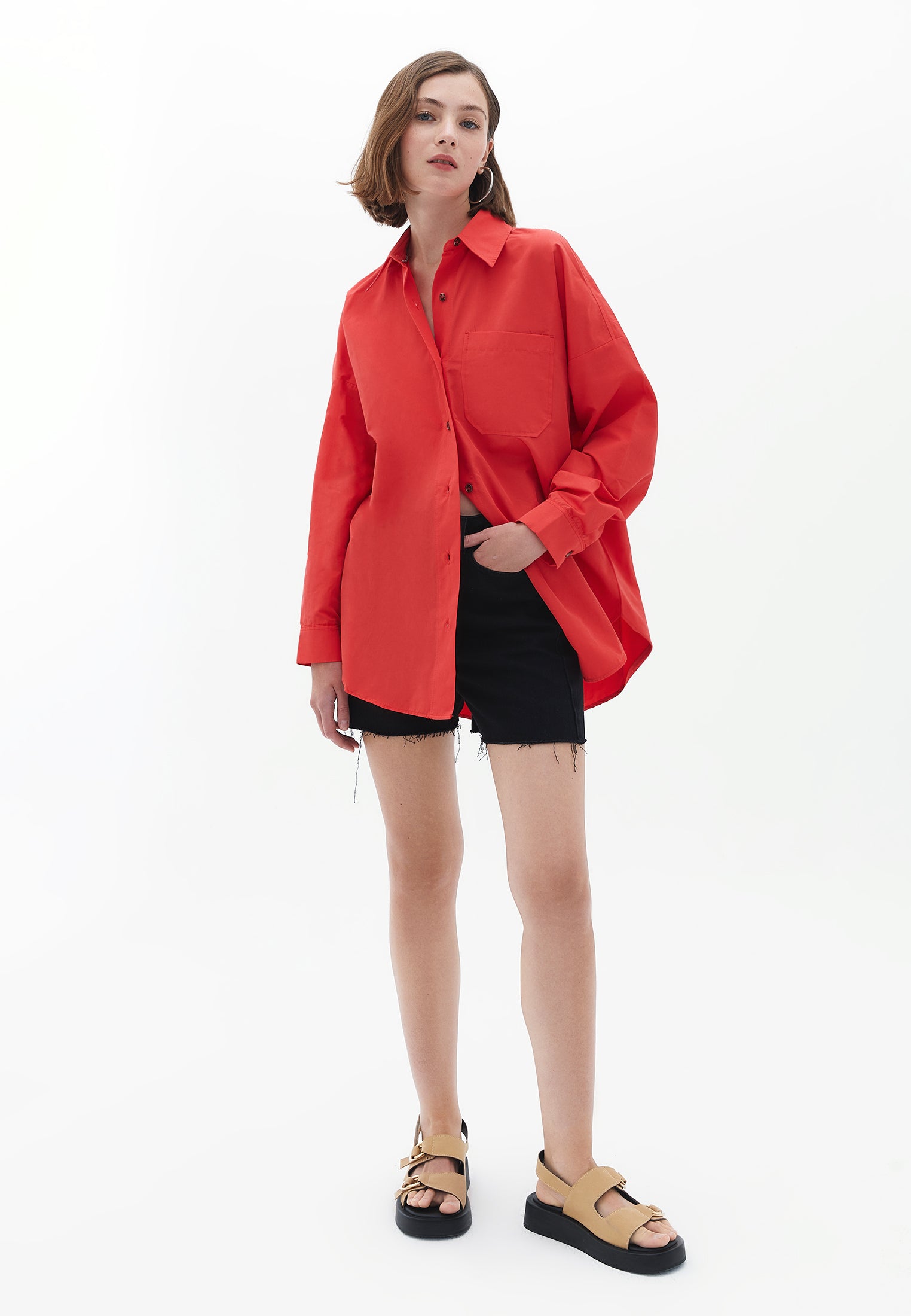 قميص كبير الحجم - زهرة البونسيتة