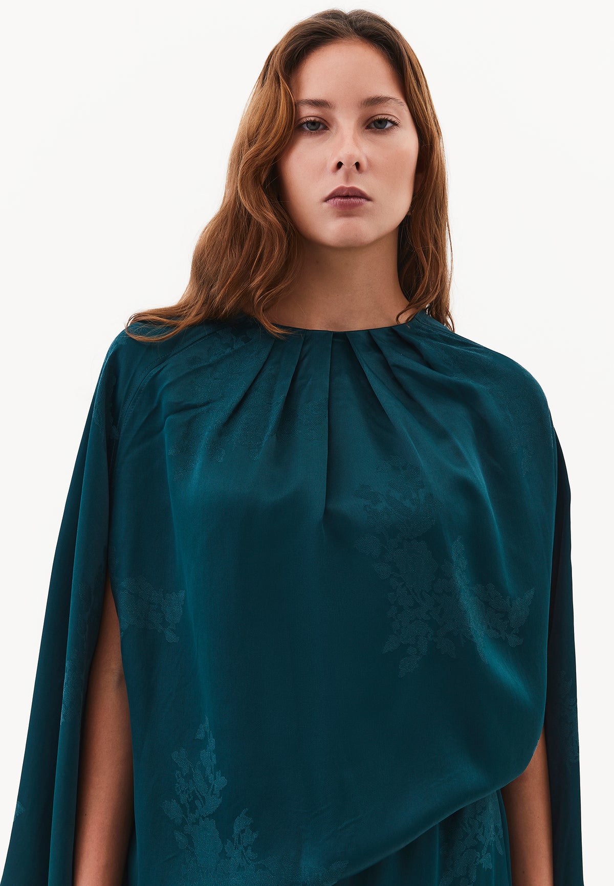 Buttoned Batwing Sleeve Blouse - PONDEROSA PINE