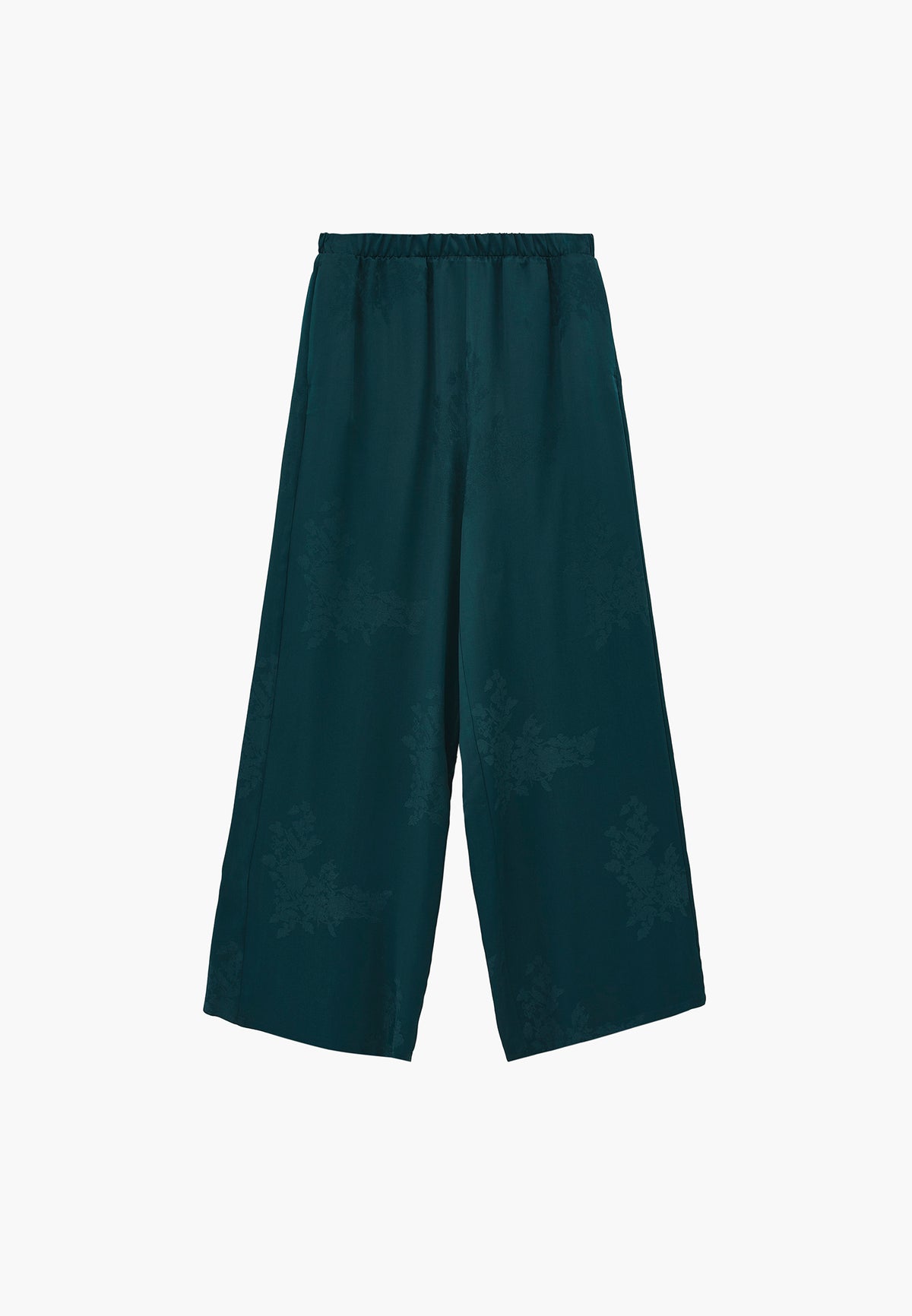 Long Wide Leg Elastic Waist Pants - PONDEROSA PINE