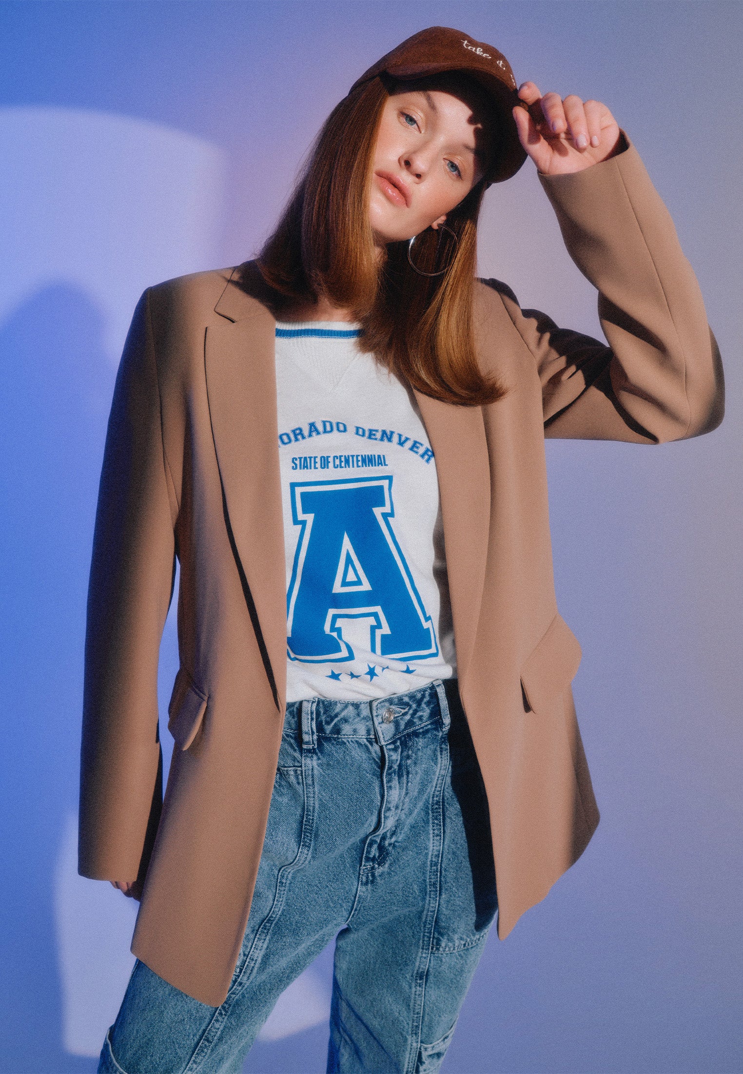 LONG SLEEVE DRAPED JACKET - PORTABELLA