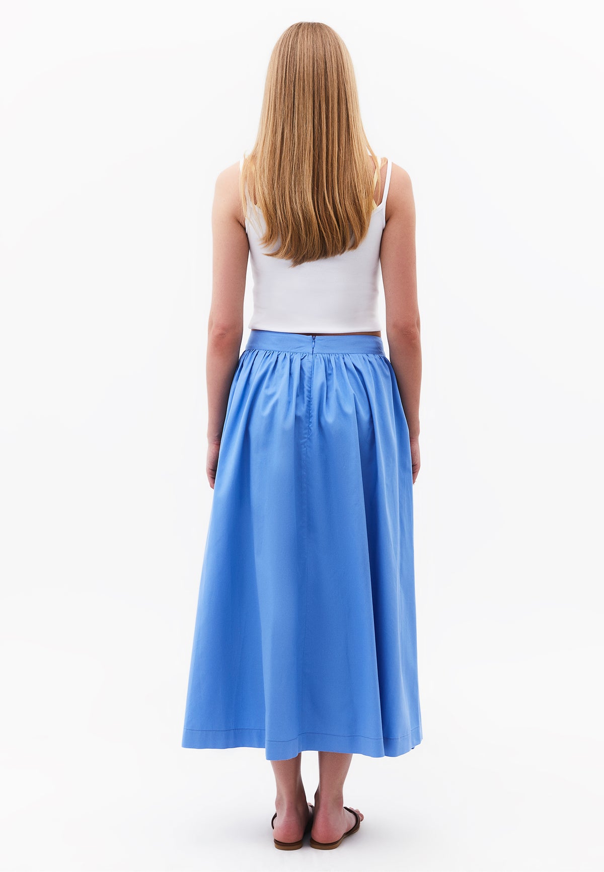 High Waisted Flared Long Skirt - PROVENCE