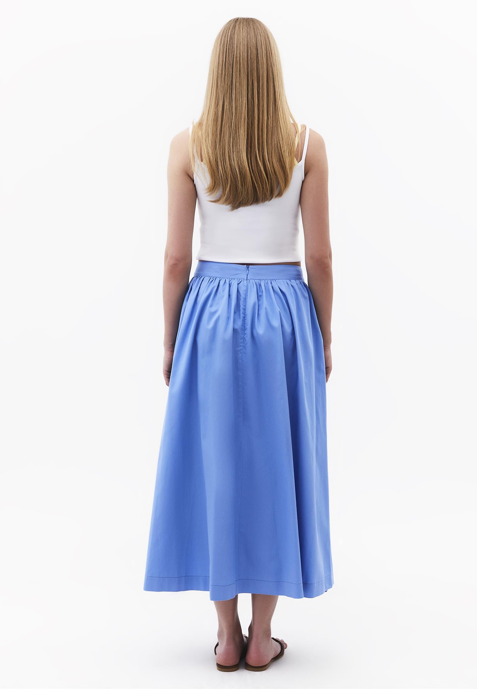 High Waisted Flared Long Skirt - PROVENCE