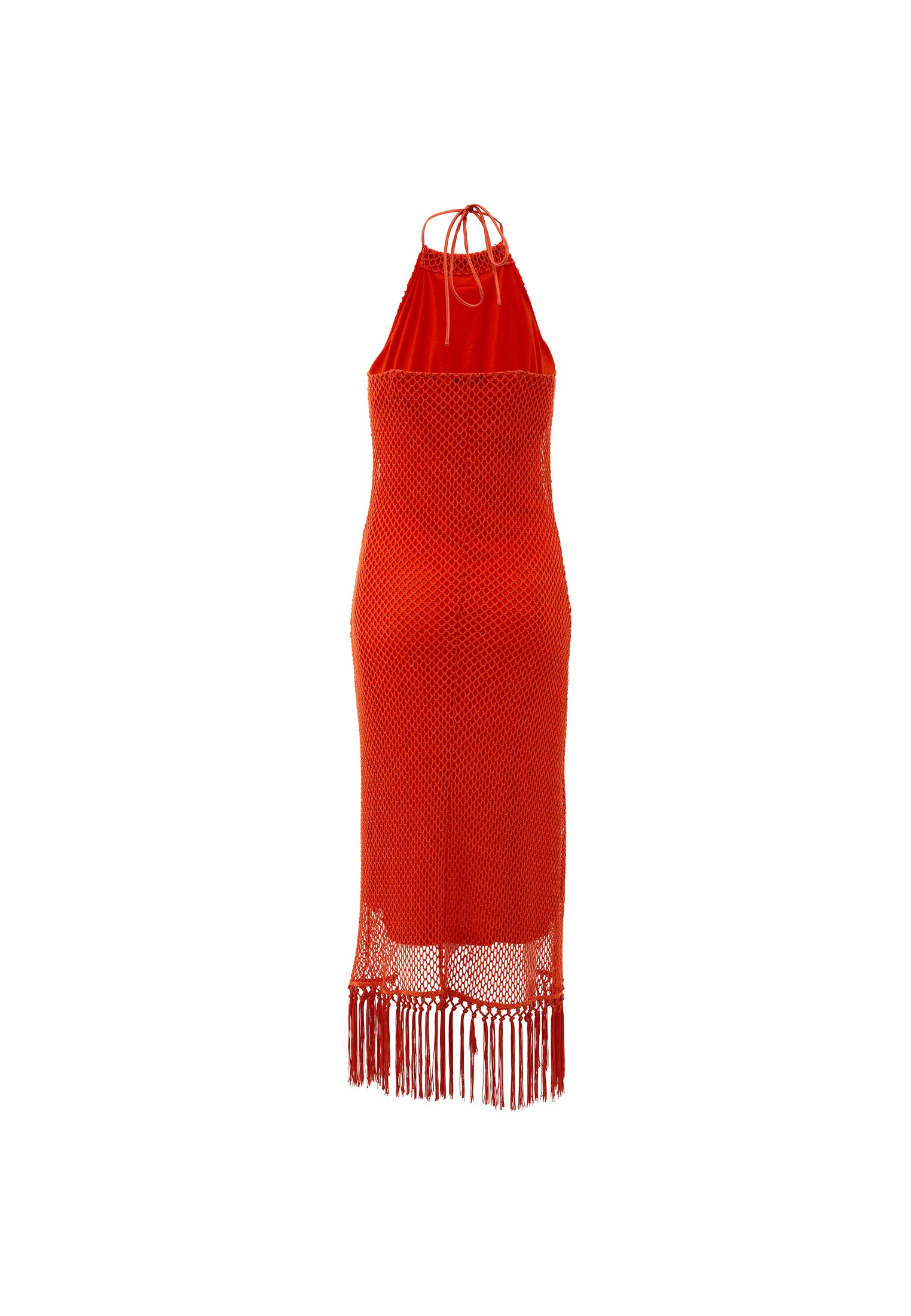 Glitter Halter Neck Dress - PUREED PUMPKIN