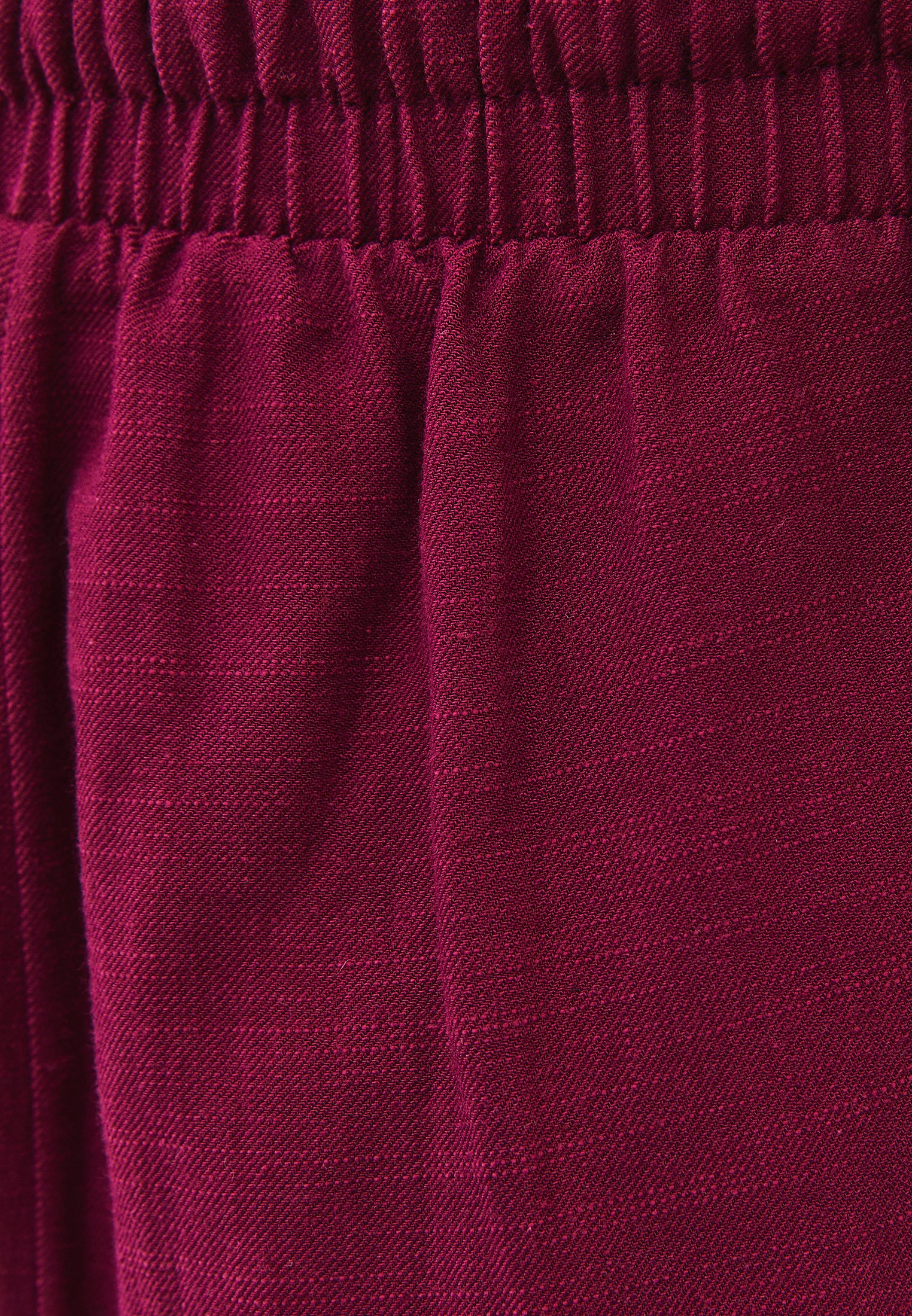 Wide Leg Pants With Elastic Waist - PURPLE POTION