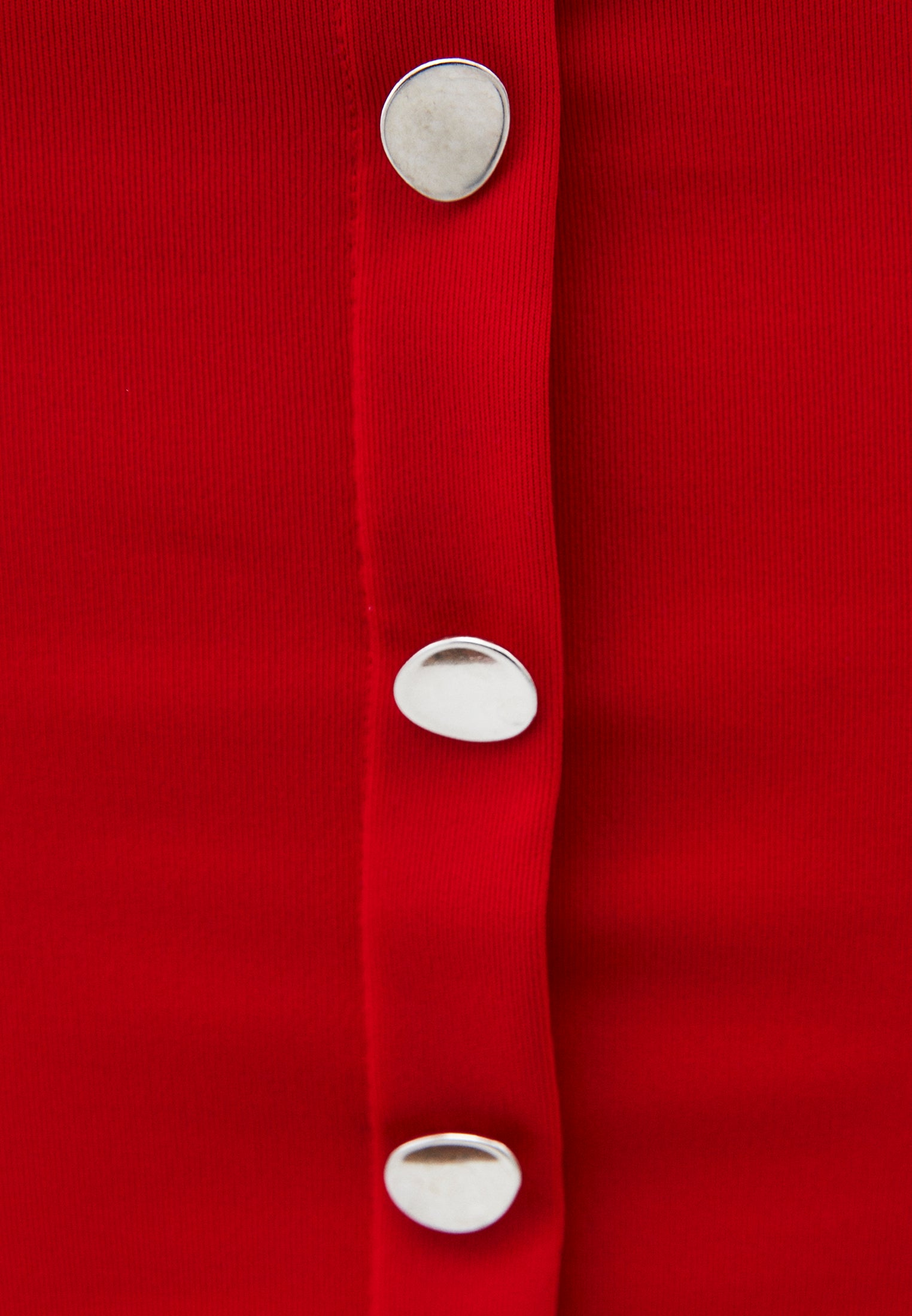 Halter Neck Button Detailed Blouse - RACING RED