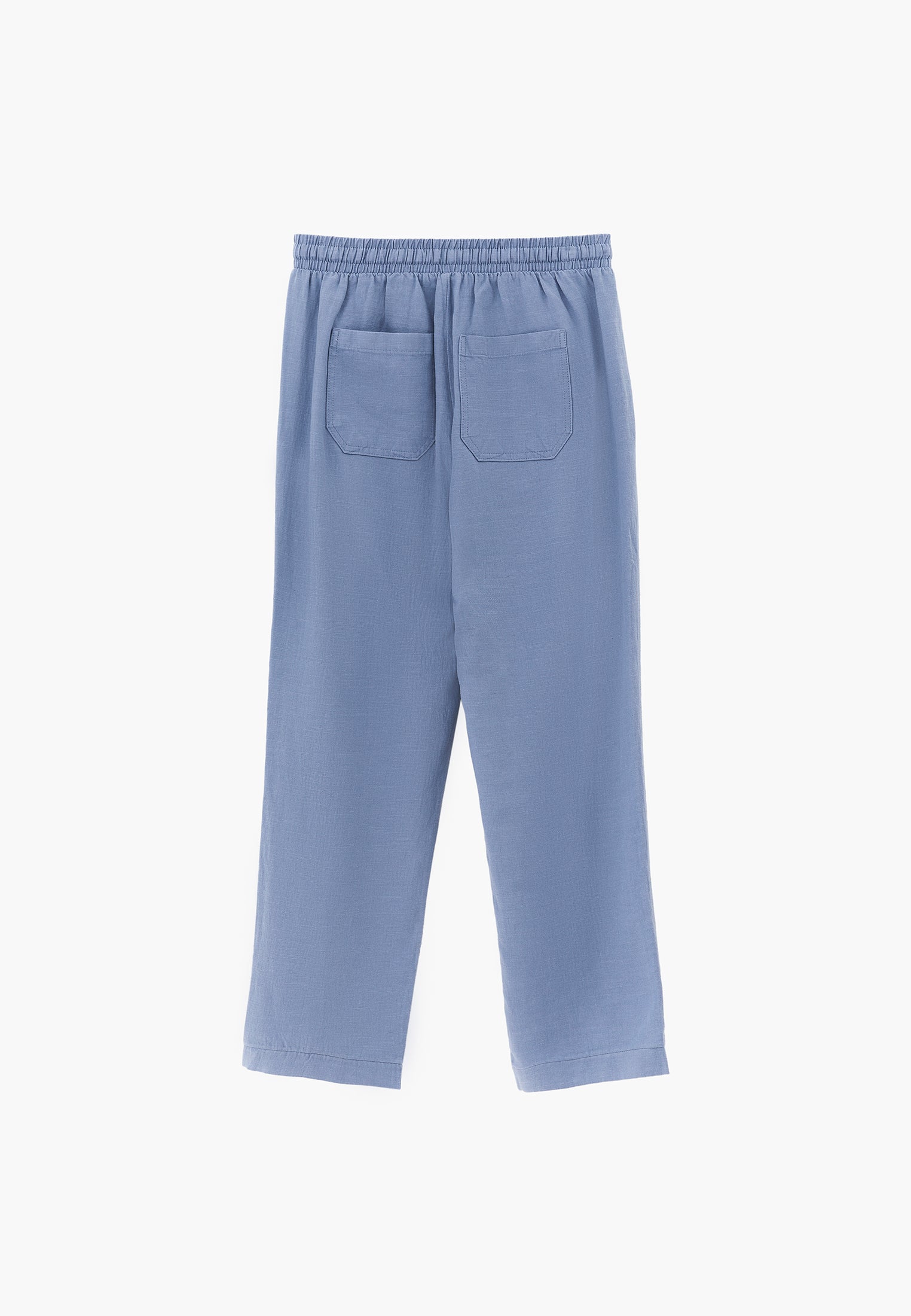 High Waist Carrot Leg Elasticated Pants - RAIN WASHED