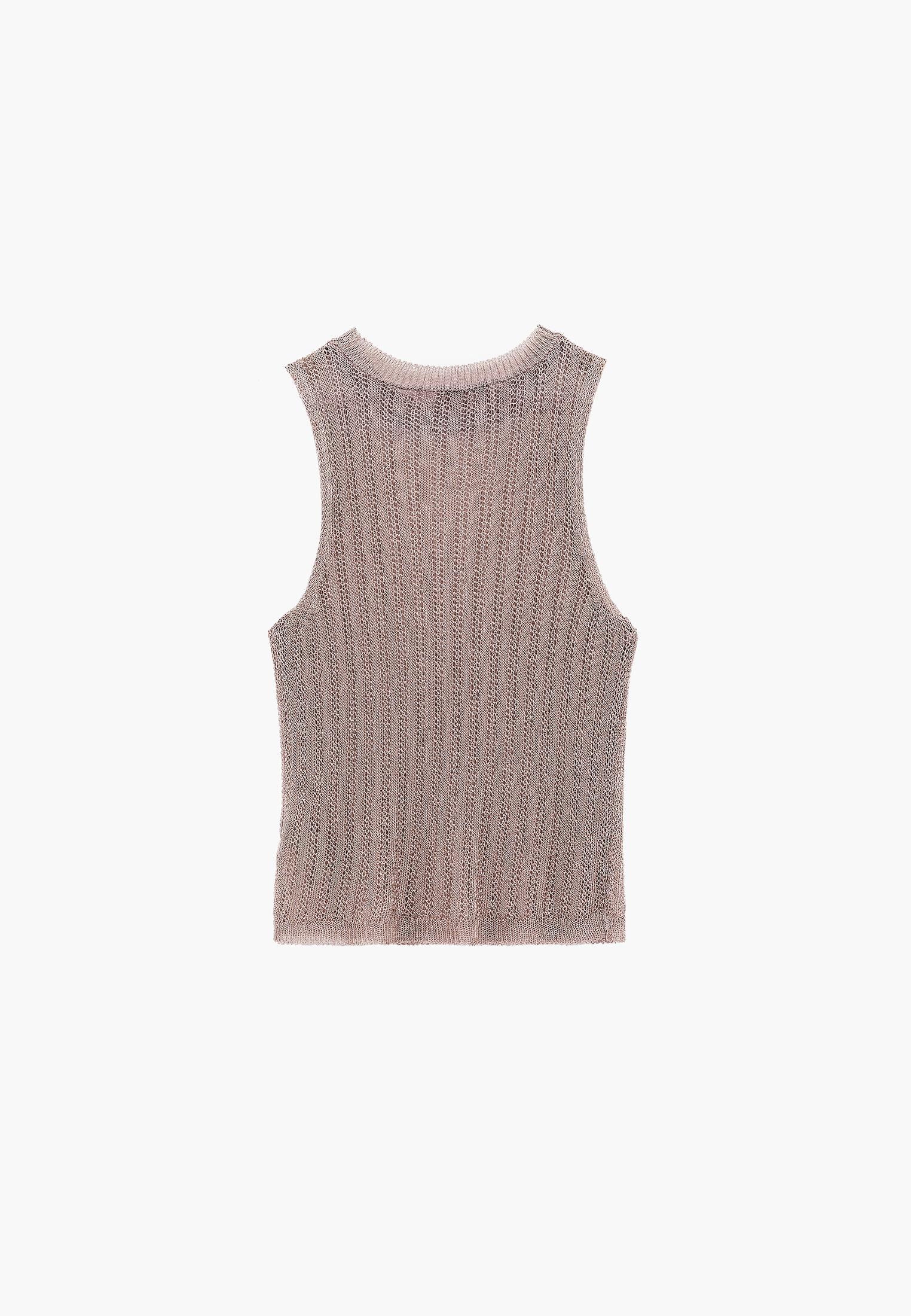 Standard Crew Neck Relaxed Tank Top - ROSE GOLD