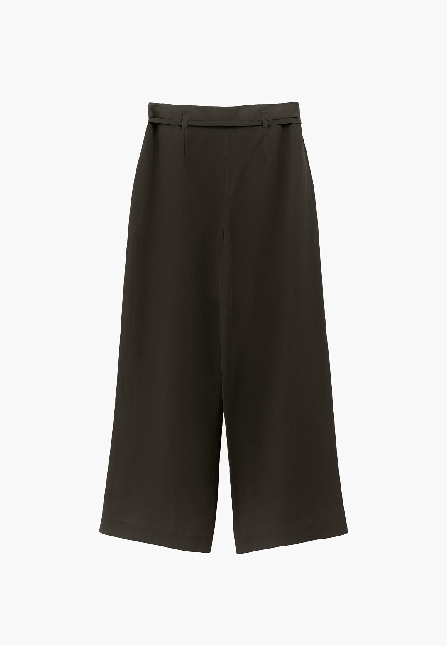 Straight Leg Pants With Belt Detail - ROSIN