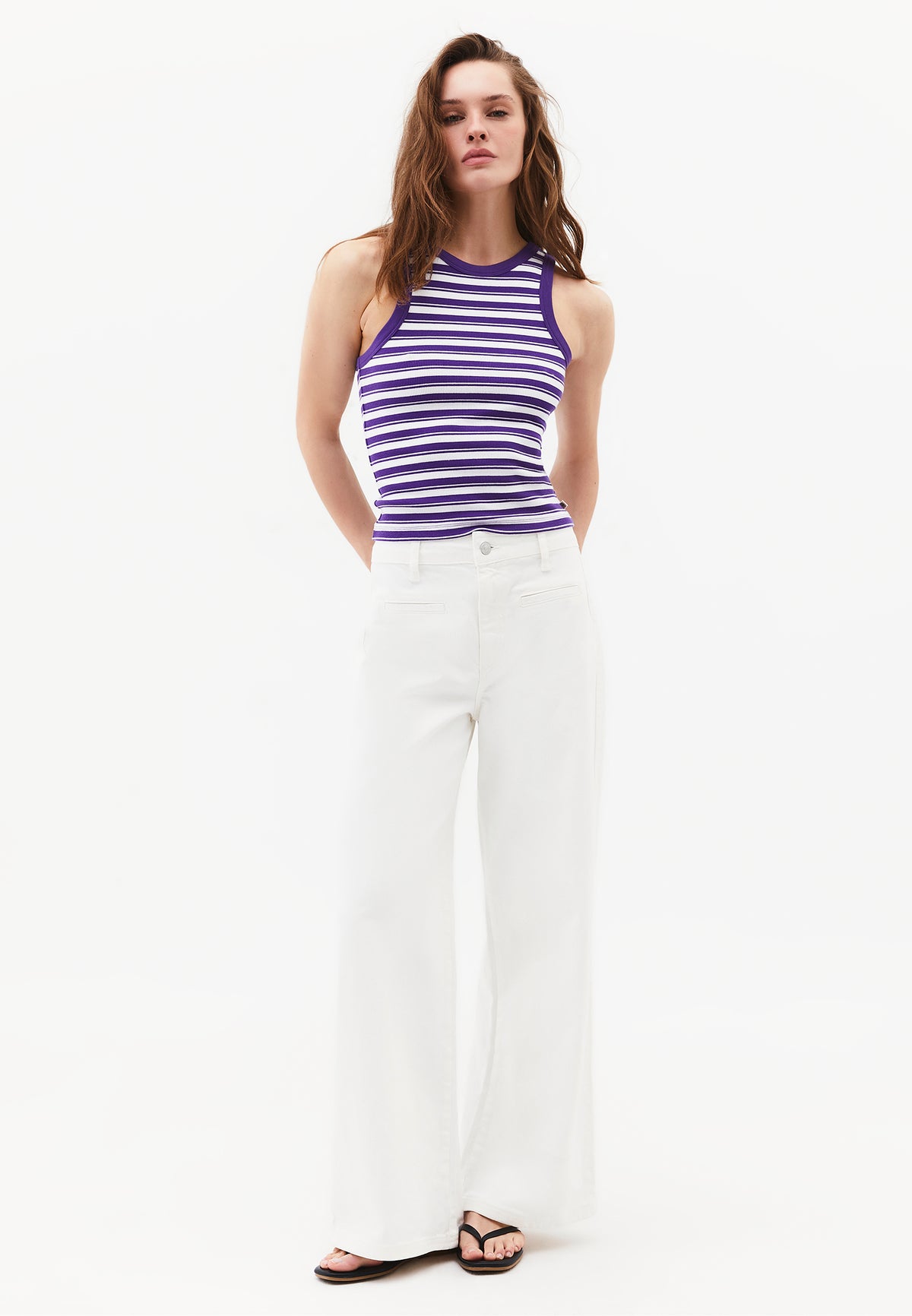 Crew Neck Bodycon Tank Top - Mix Color
