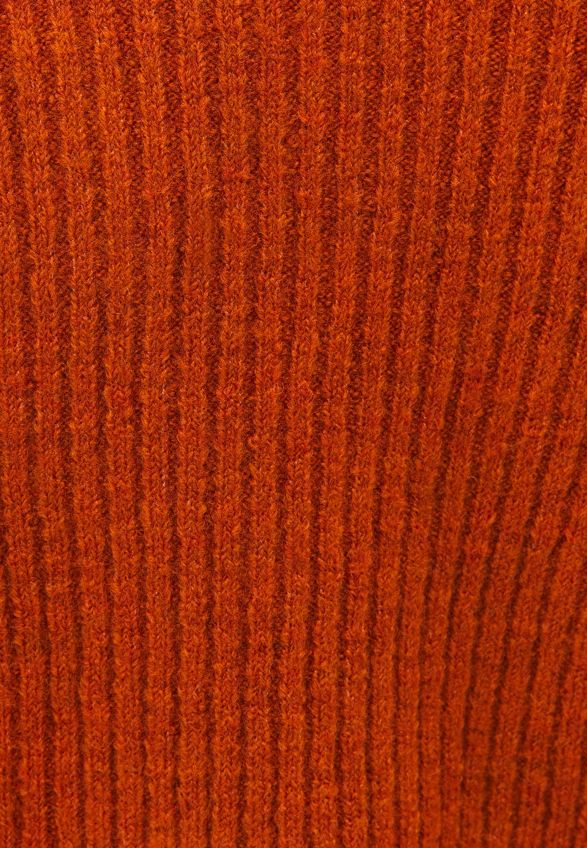 Loose V-Neck Sweater - Orange