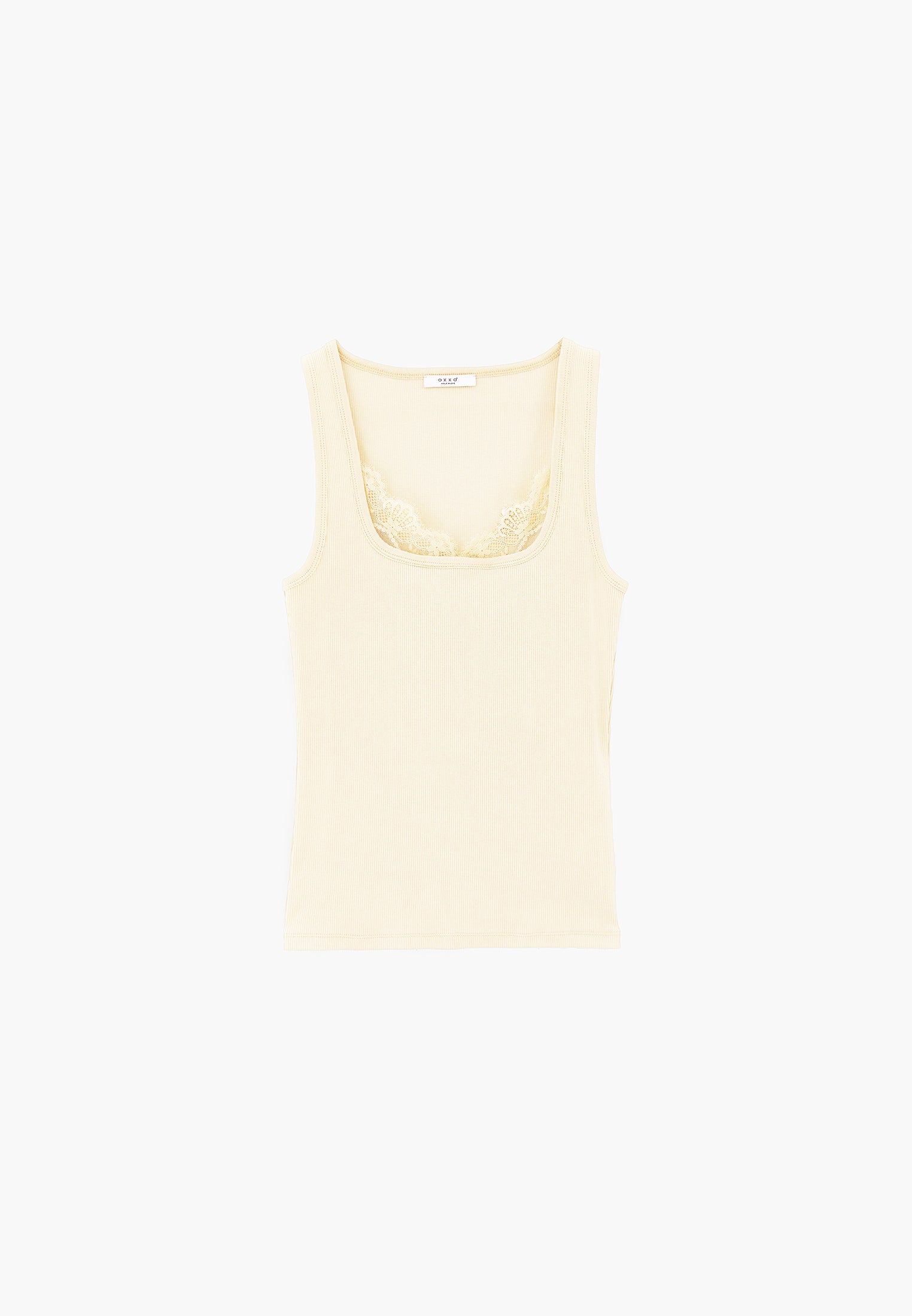 Sleeveless Bodycon Tank Top with Square Neckline - RUTABAGA