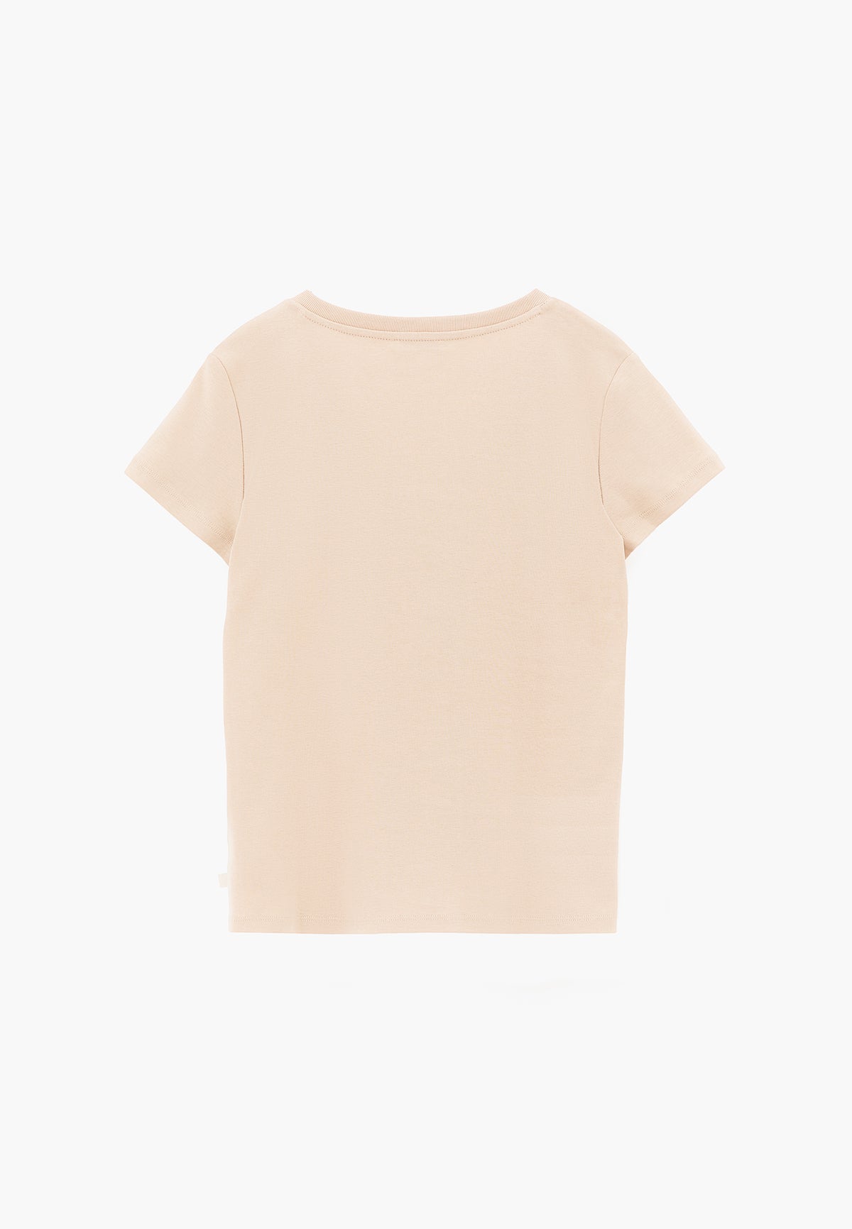 V Neck Short Sleeve Slim T-Shirt - SAFARI