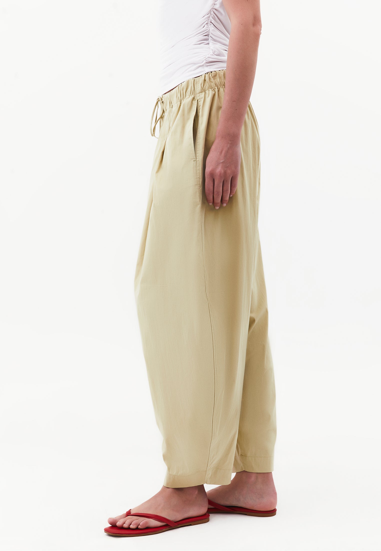 Ultra High Waist Carrot Pants - SAGE GREEN