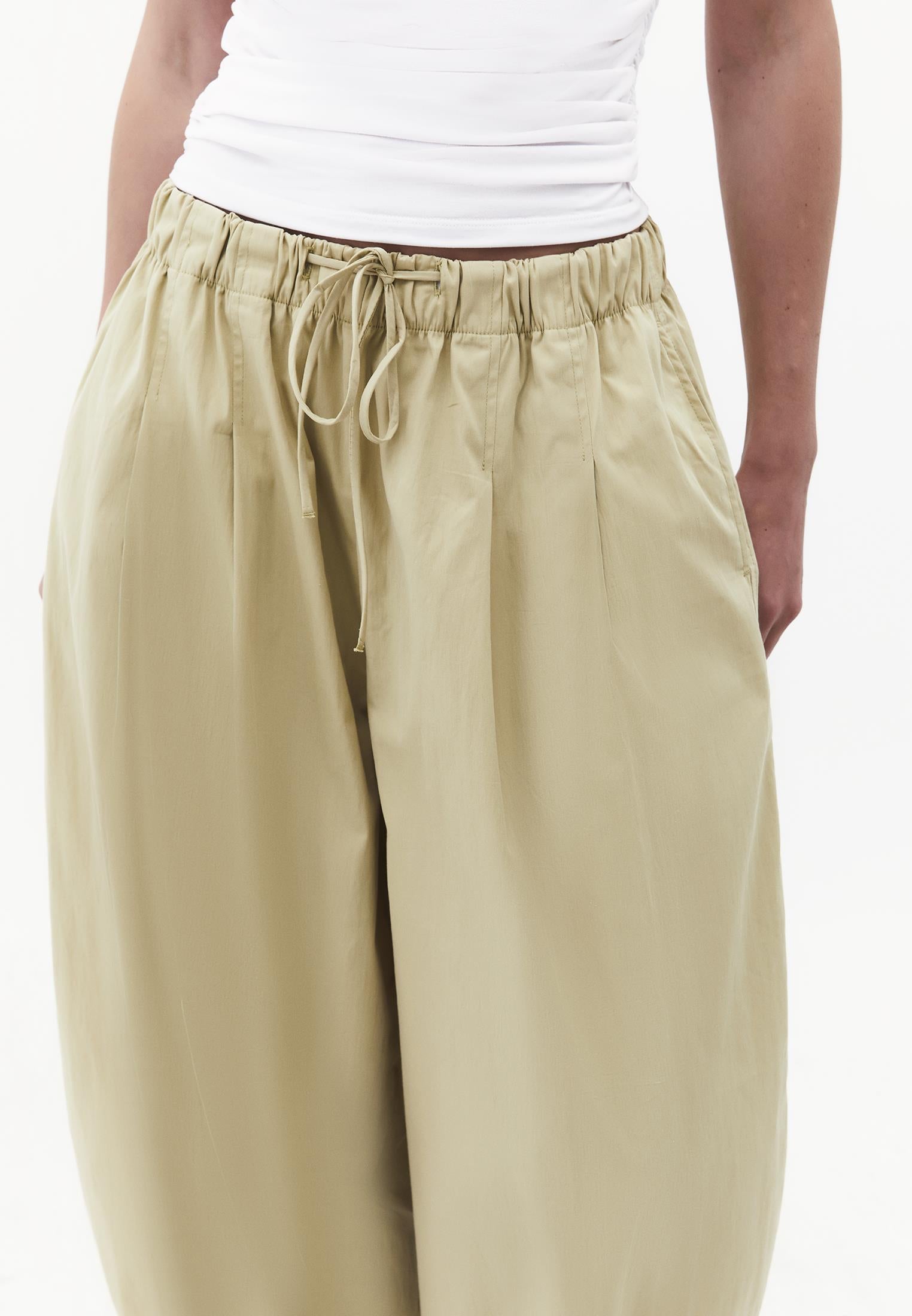 Ultra High Waist Carrot Pants - SAGE GREEN
