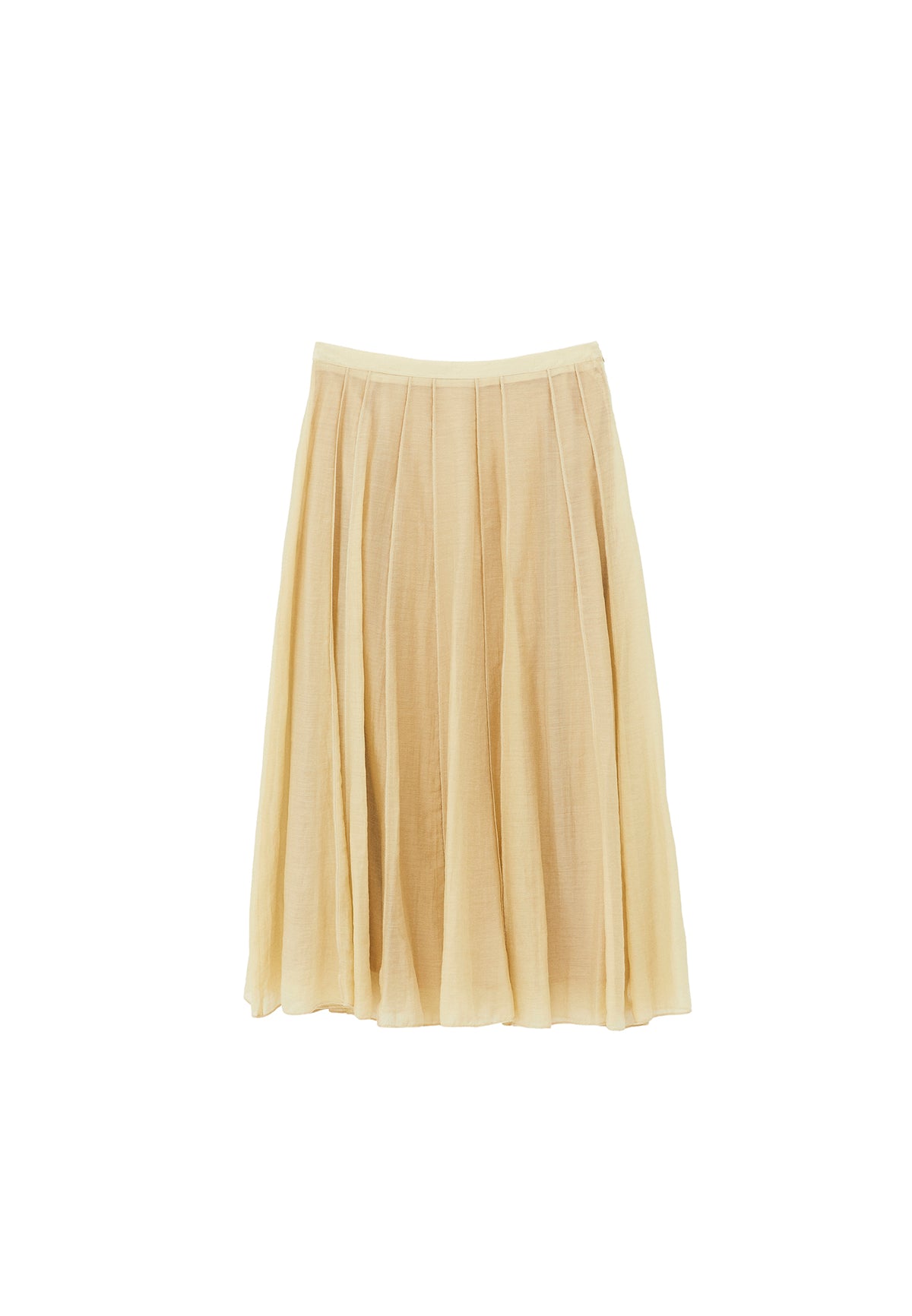 High Waist Flared Midi Skirt - SAGE GREEN