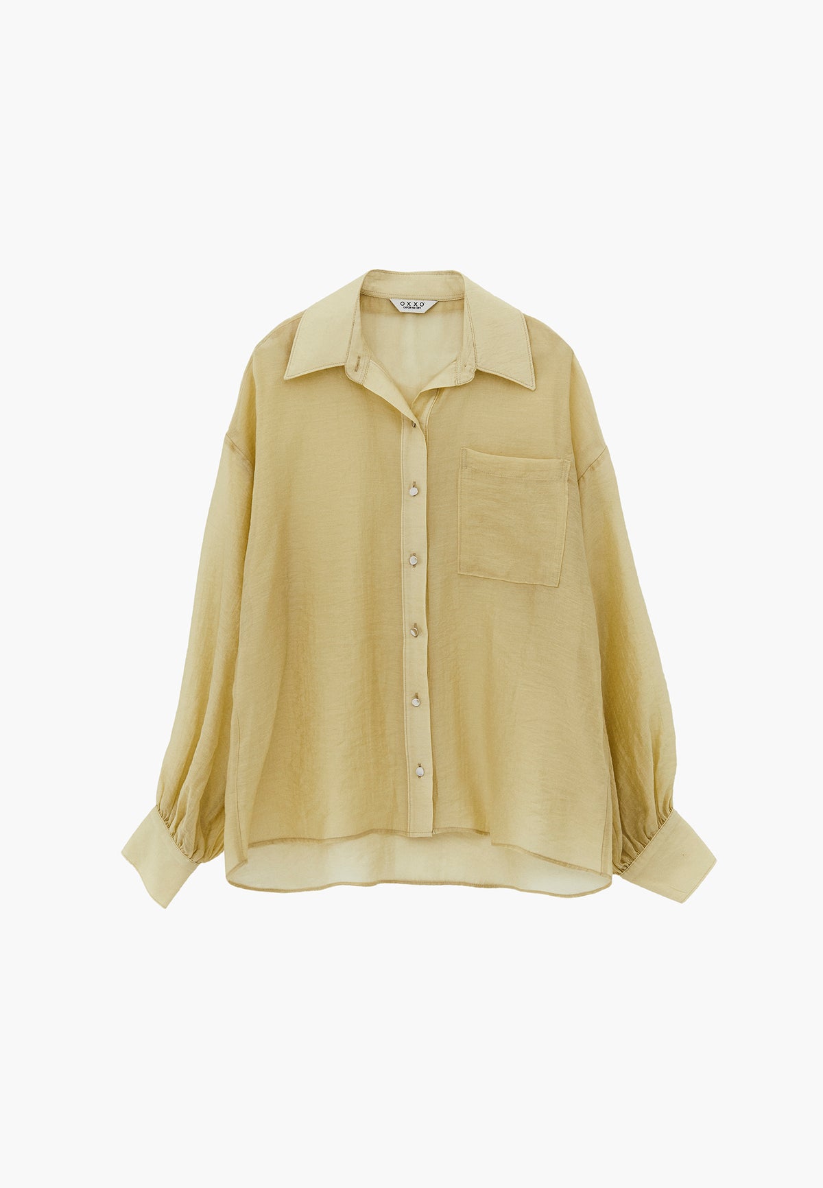 Loose Fit Long Sleeve Shirt - SAGE GREEN