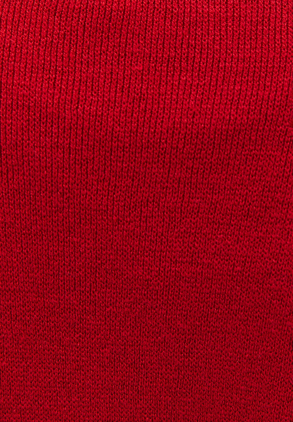 V-Neck Long Sleeve Cardigan - Red