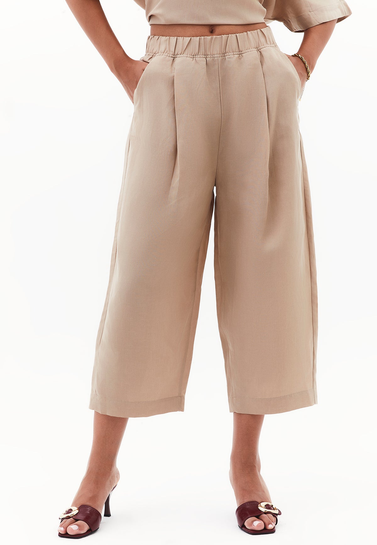 Balloon Form Pants - Beige