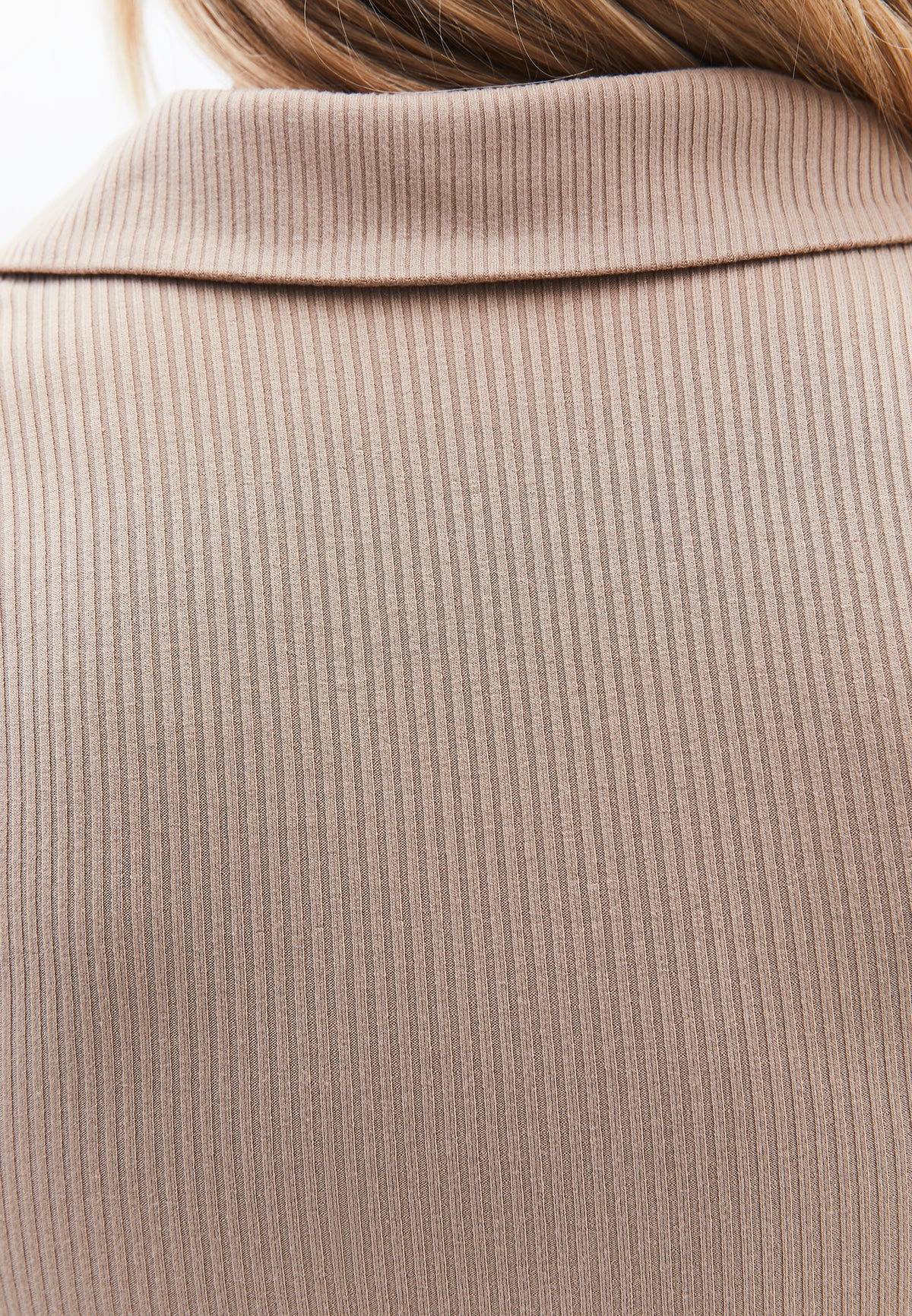Polo Neck Tank Top - SAVANNAH TAN
