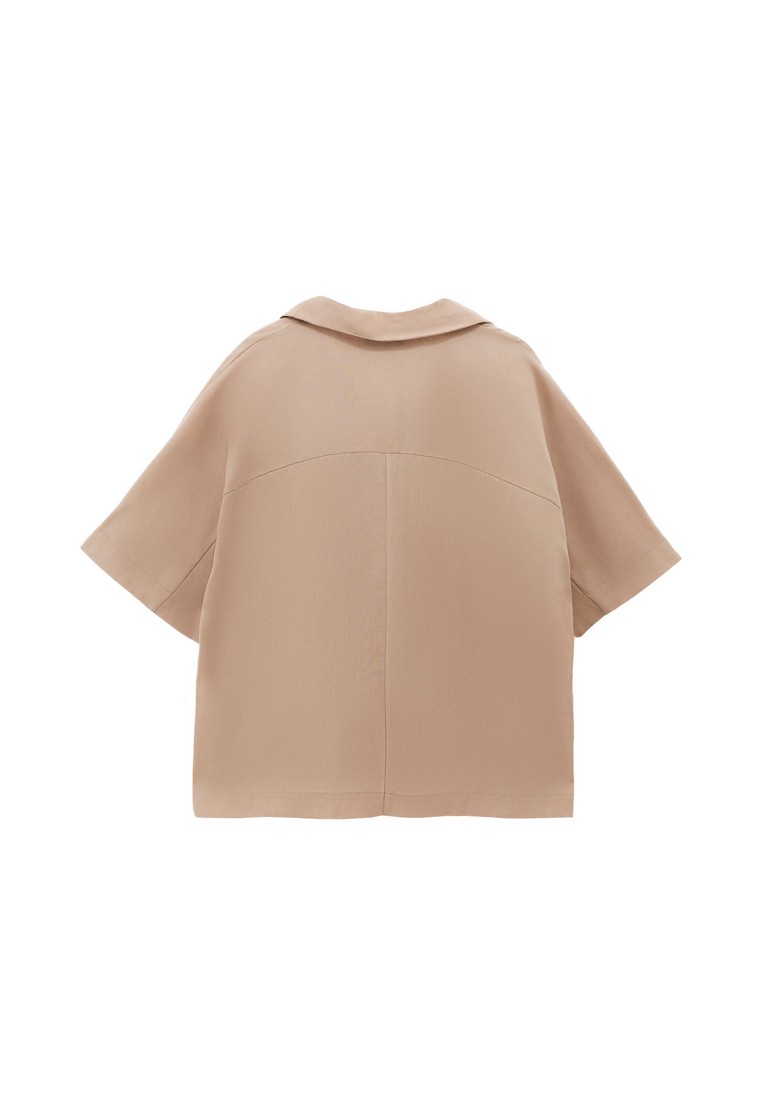 Polo neck oversize blouse - SAVANNAH TAN
