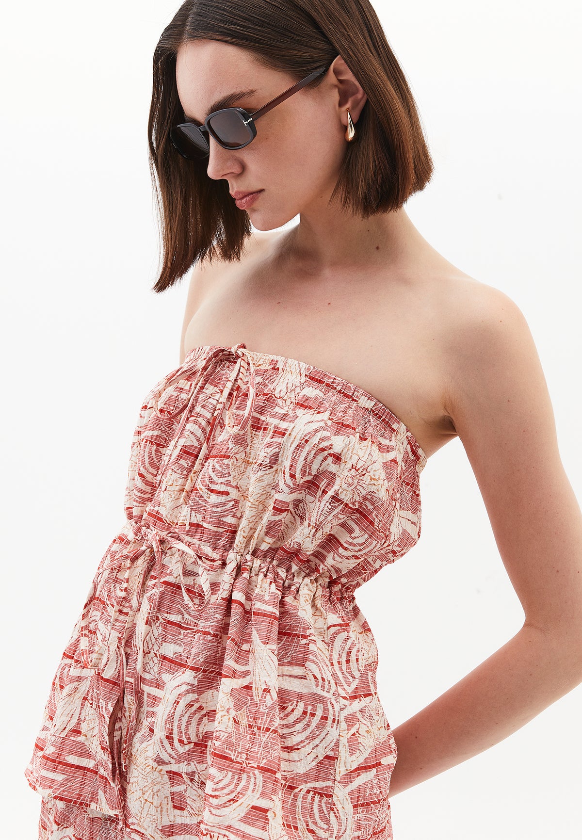 Strapless Viscose Blouse - Mix Color