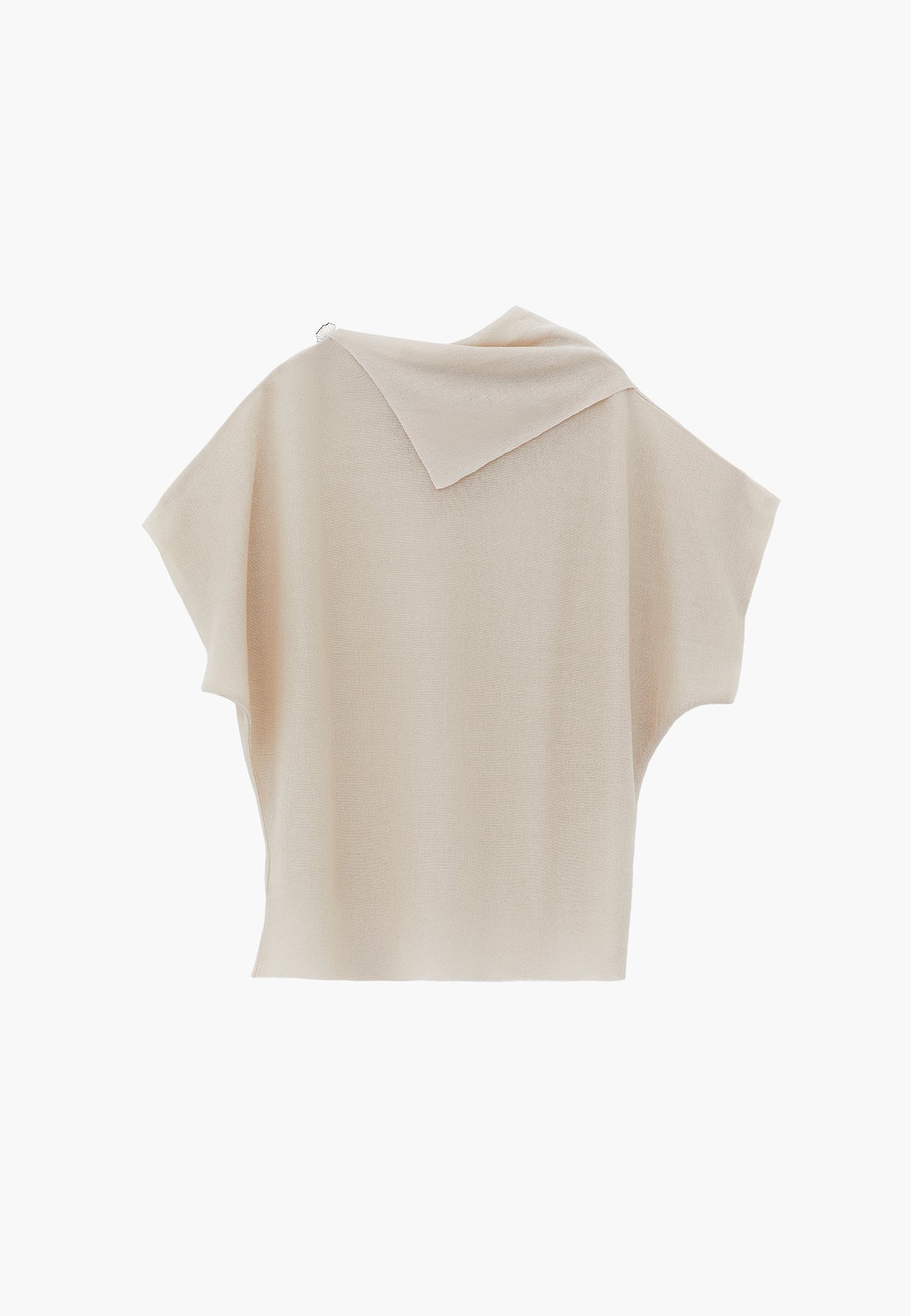 Sleeveless Oversize Tunic Blouse - Cream