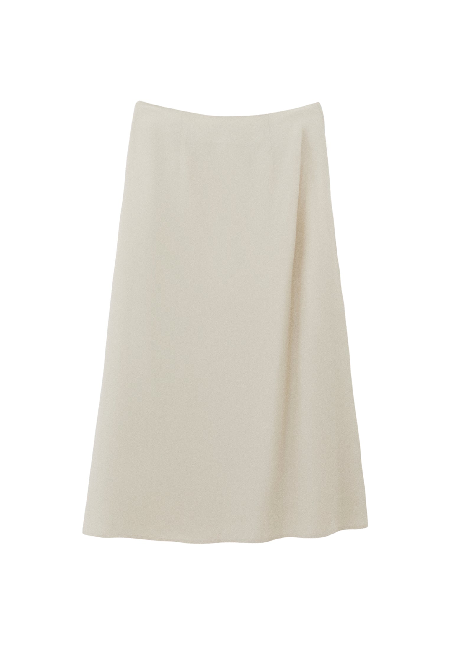 Buckled Viscose Midi Skirt - SILVER BIRCH