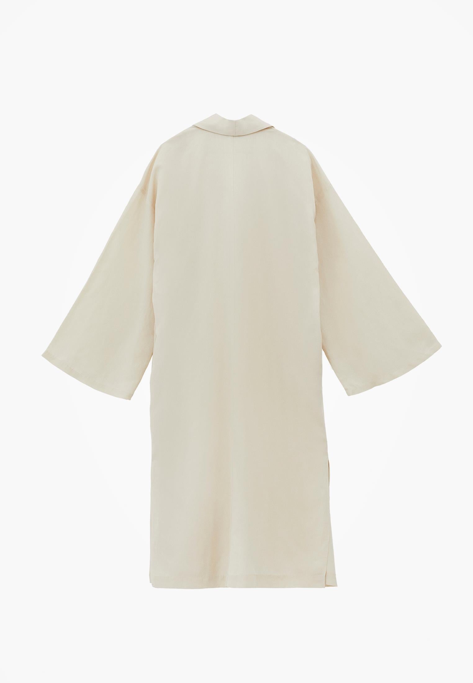 Kimono Tunic With Slit Detail - SILVER BIRCH