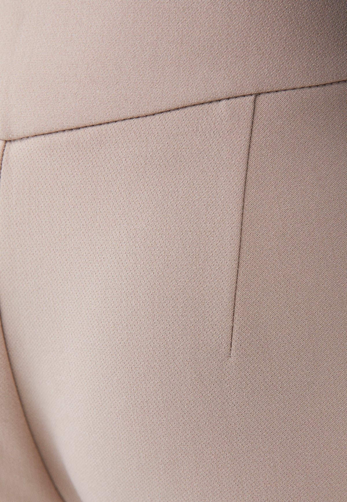 Ultra High Waist Carrot Cut Pants with Pocket Detail - Beige
