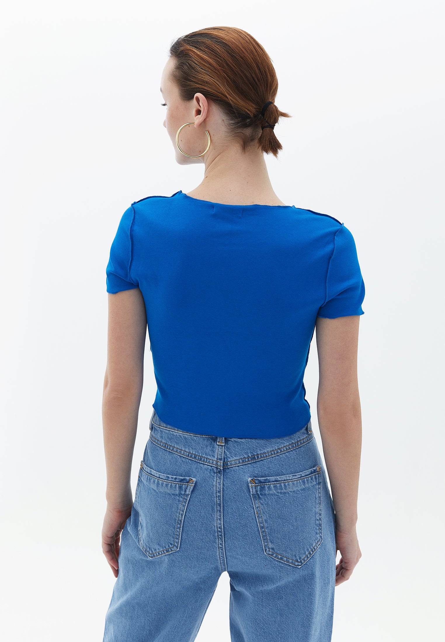 Short sleeve ribbed crew neck t-shirt - SKYDIVER