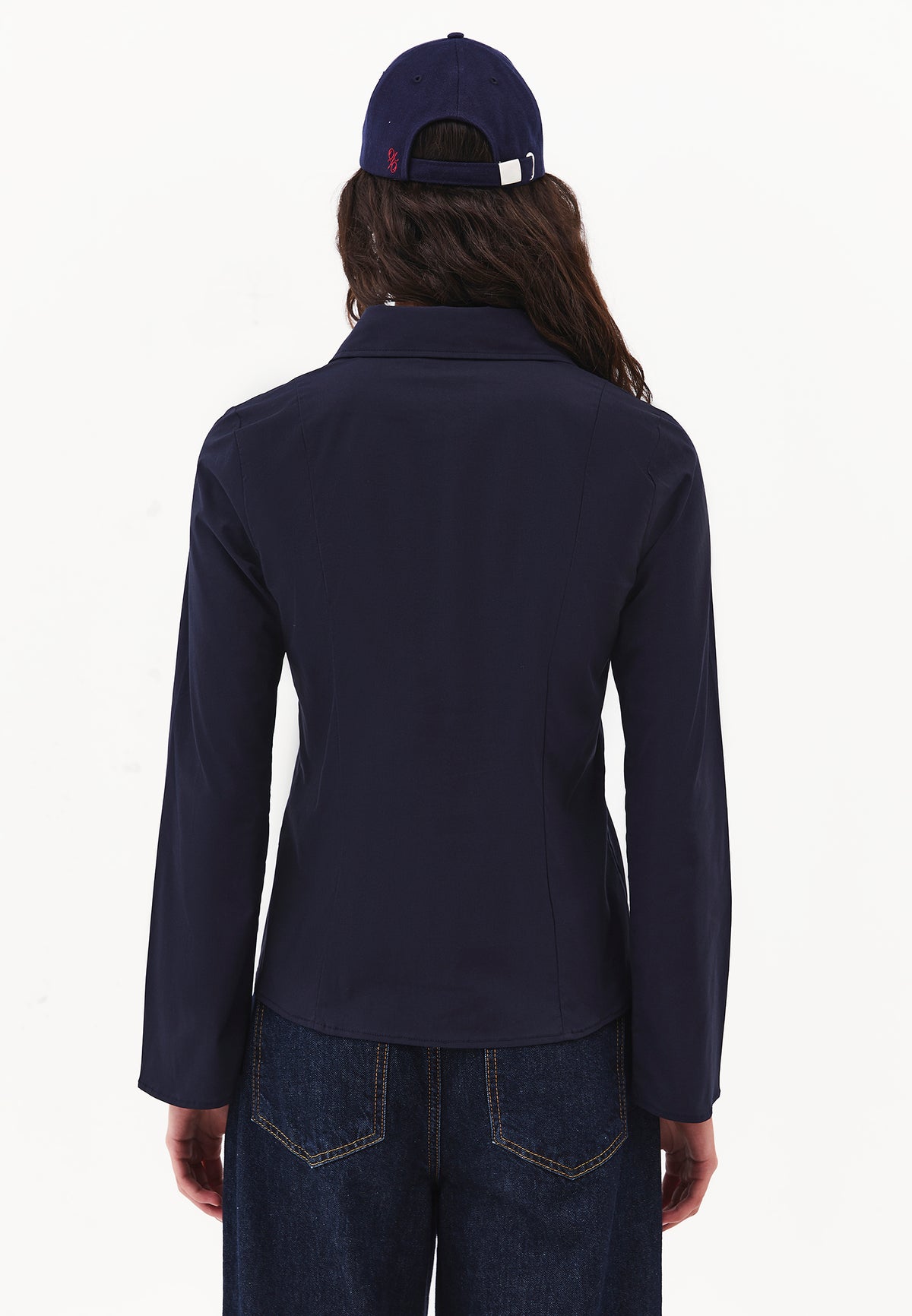 Shirt Collar Long Sleeve Buttoned Shirt - SKY CAPTAIN