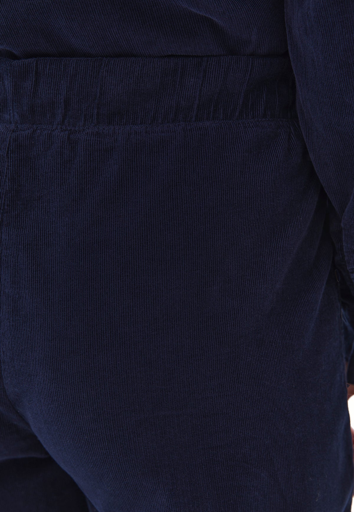 Balloon Form Cropped High Waist Pants - Navy Blue