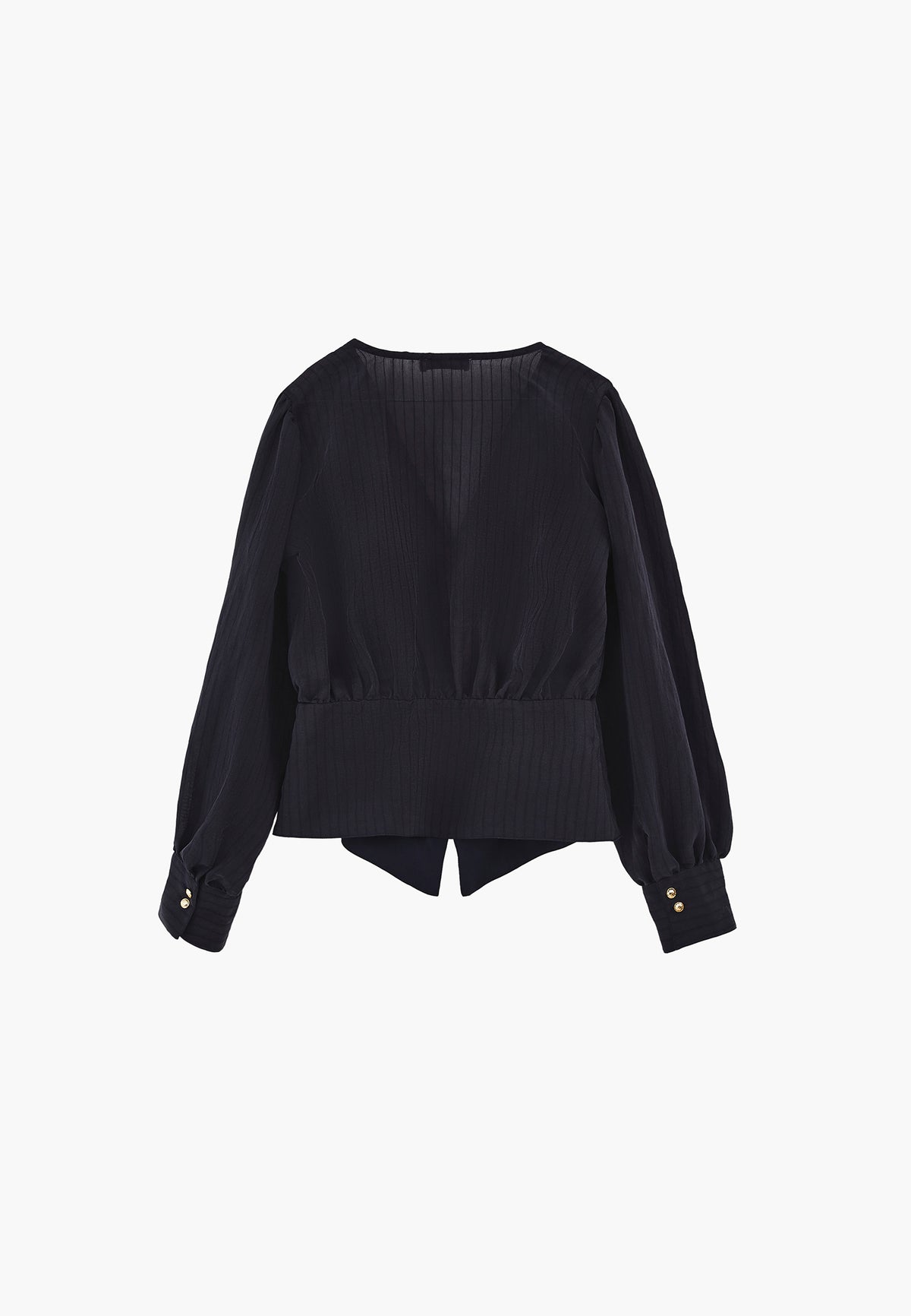 V-Neck Loose Fit Blouse - SKY CAPTAIN