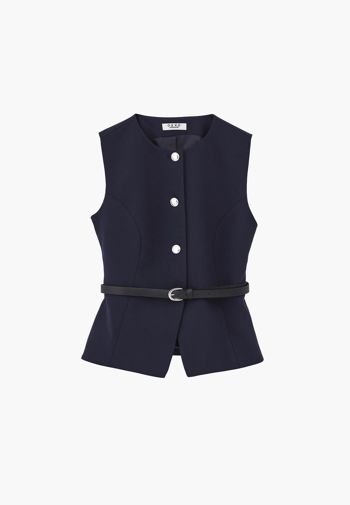 Closed Vest with Belt and Button Details - SKY CAPTAIN