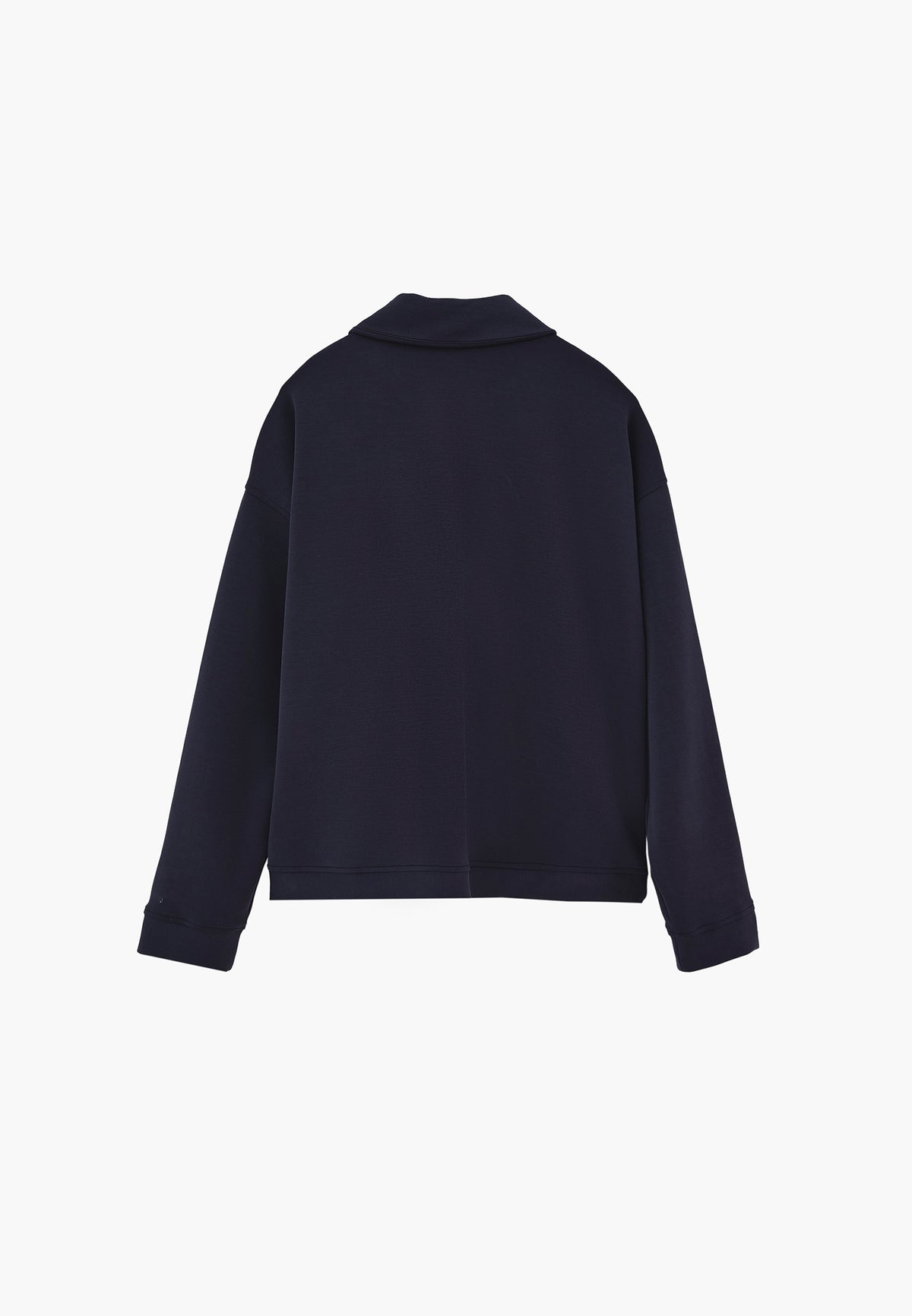 Zip Detail Polo Collar Sweatshirt - SKY CAPTAIN