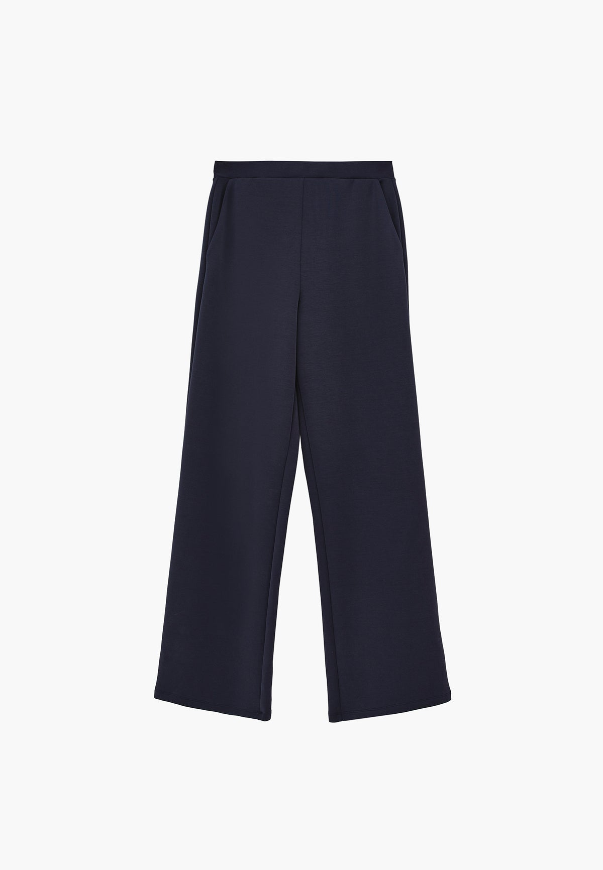 Women High Waist Straight Leg Pocket Detail Pants - SKY CAPTAIN