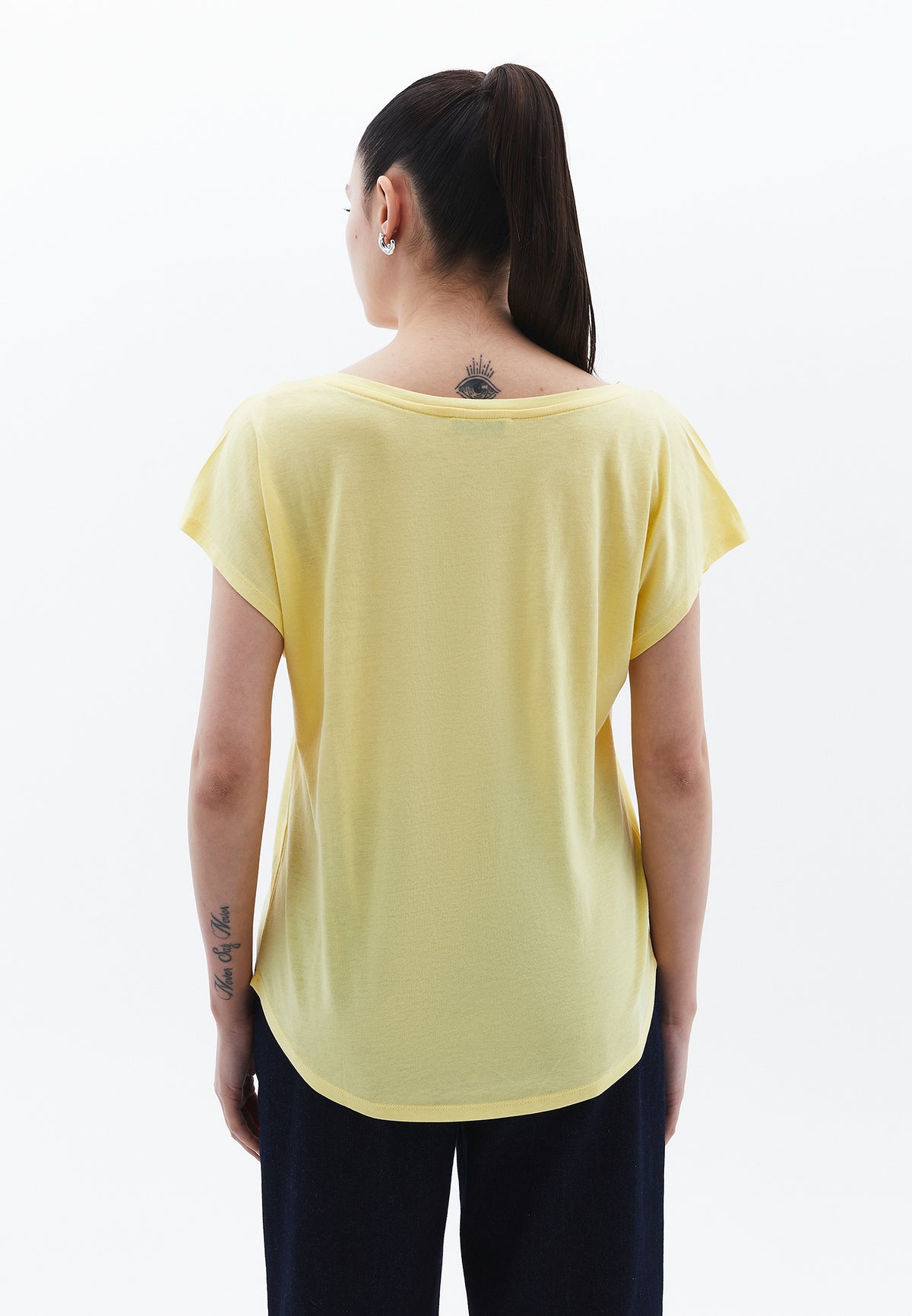 Boat Neck T-Shirt - Yellow