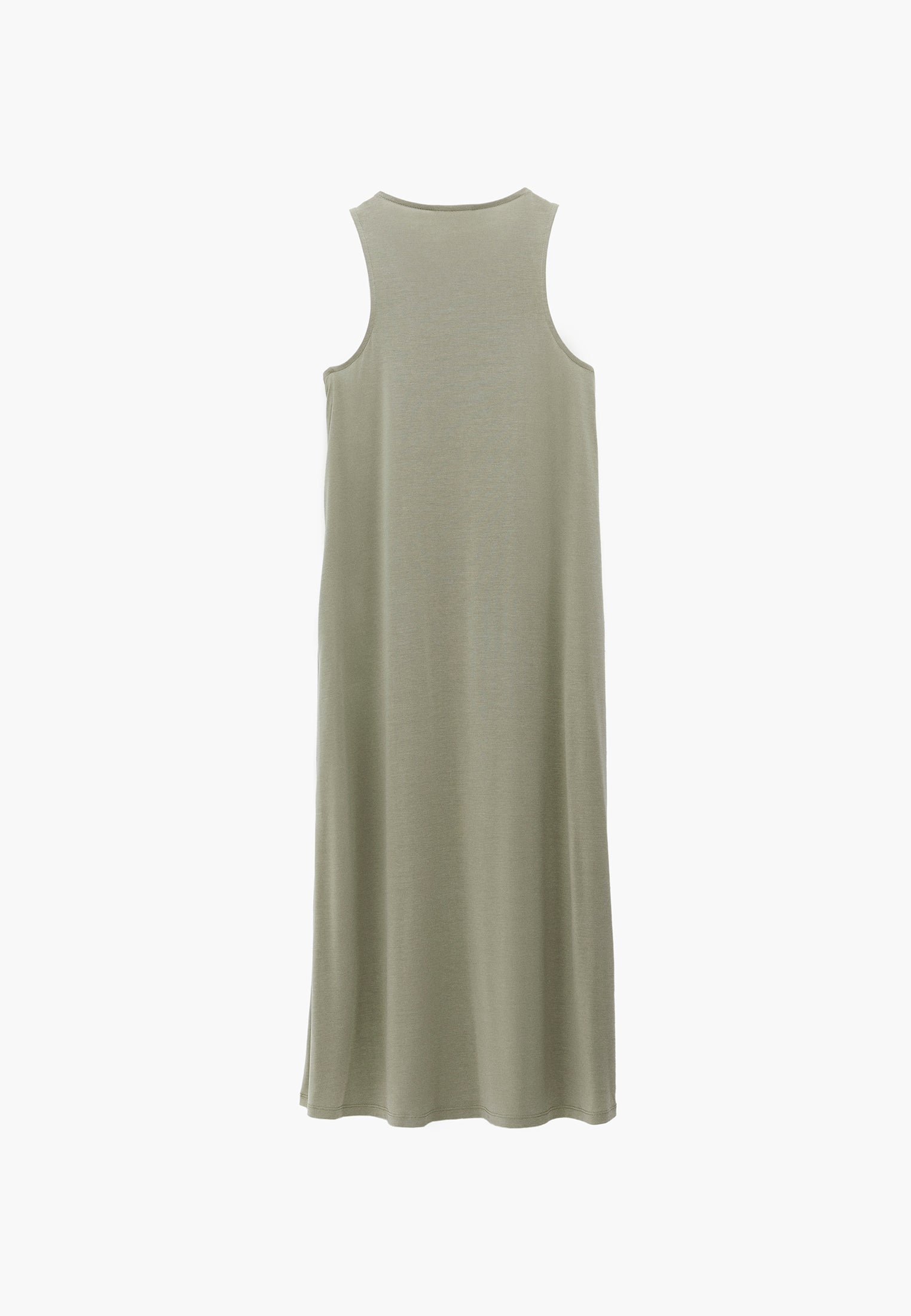 Halter Neck A-Line Midi Dress - TEA