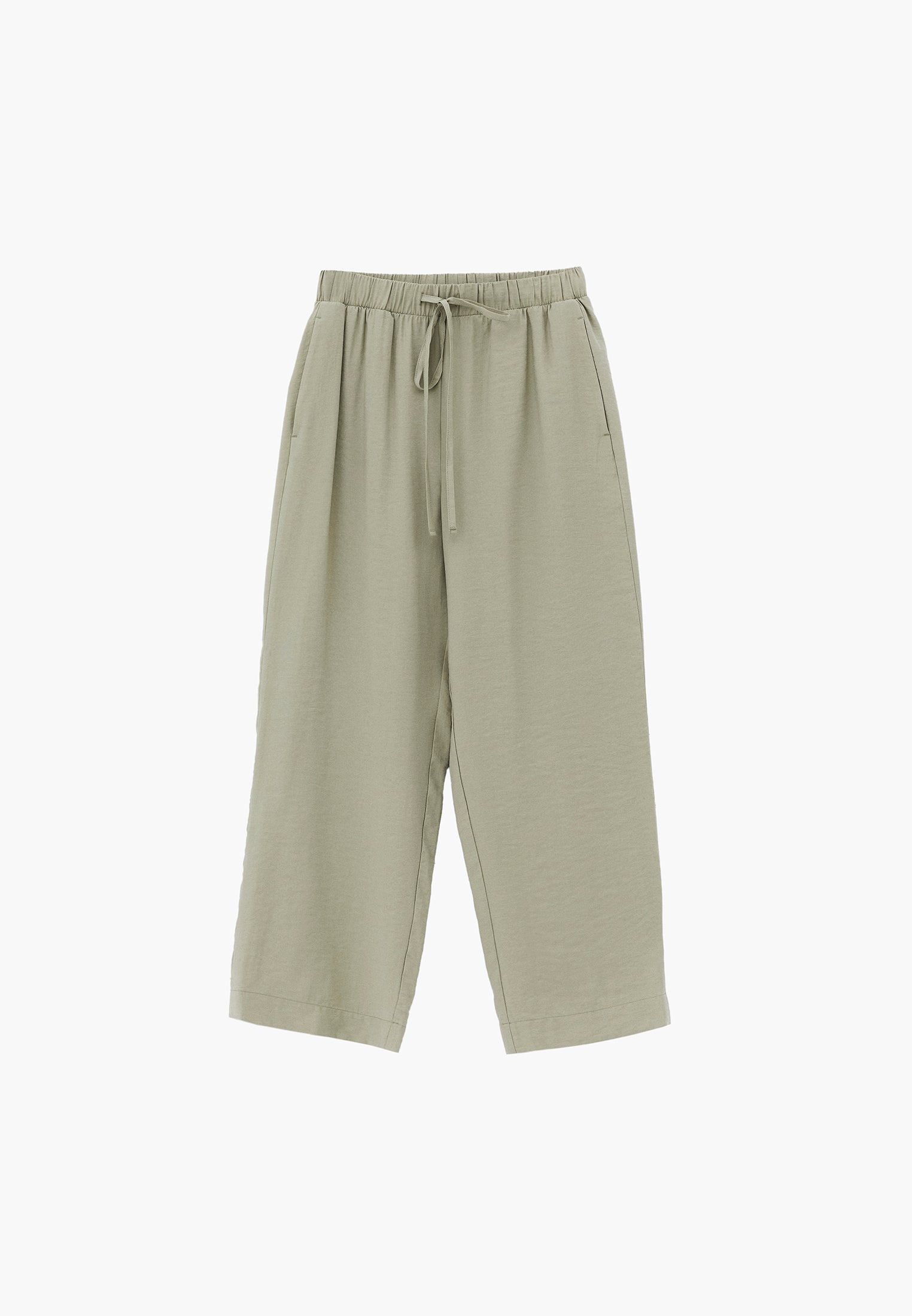 High Waist Straight Pants - TEA