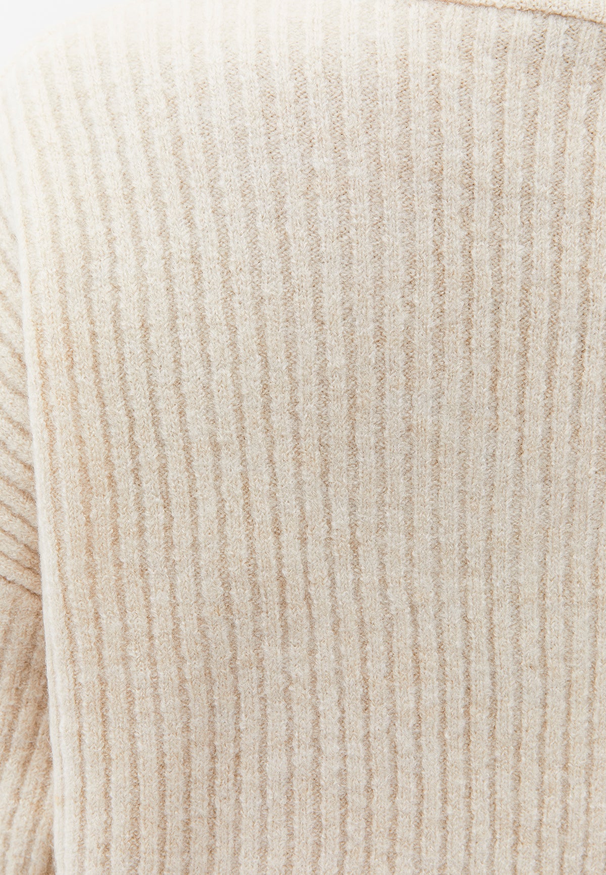 Loose V-Neck Sweater - Cream