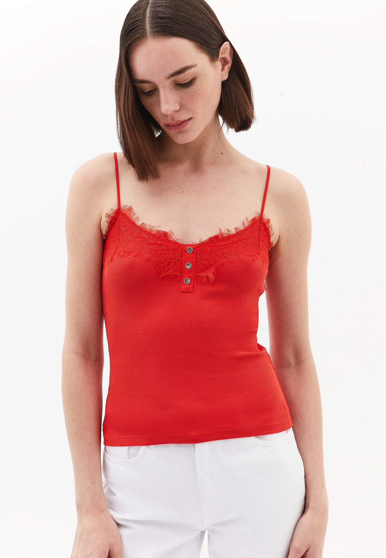 قميص بدون أكمام برقبة على شكل حرف V - زهرة الخشخاش الشجاعة