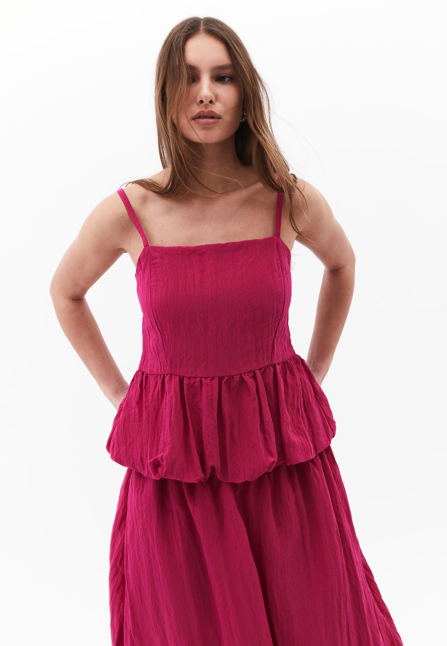Strapless Balloon Form Tank Top - VIVACIOUS